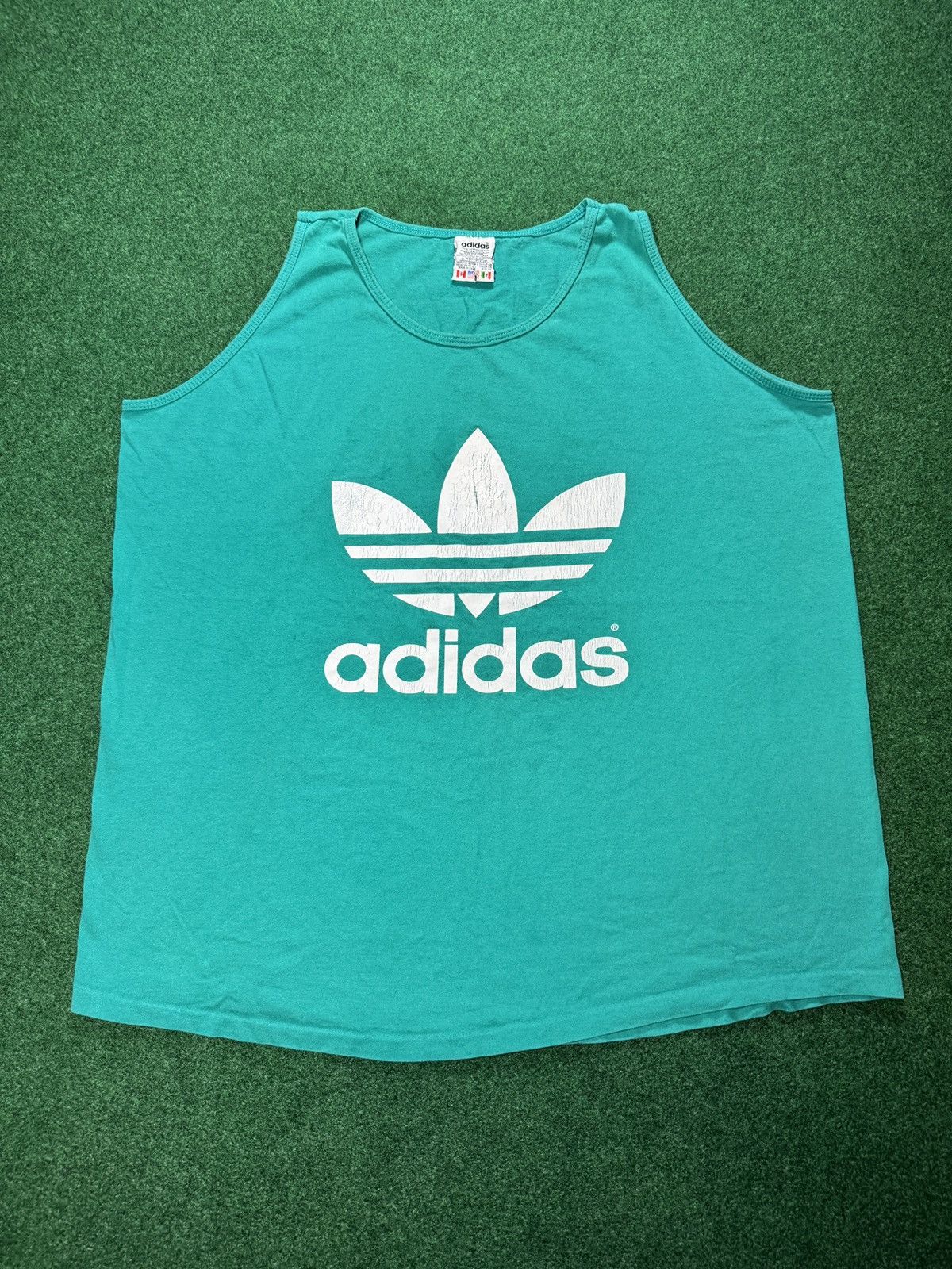 ② adidas 90s VINTAGE tank top Vintage 90s Adidas Jersey Tank Top Sleeveless Mens S Blue