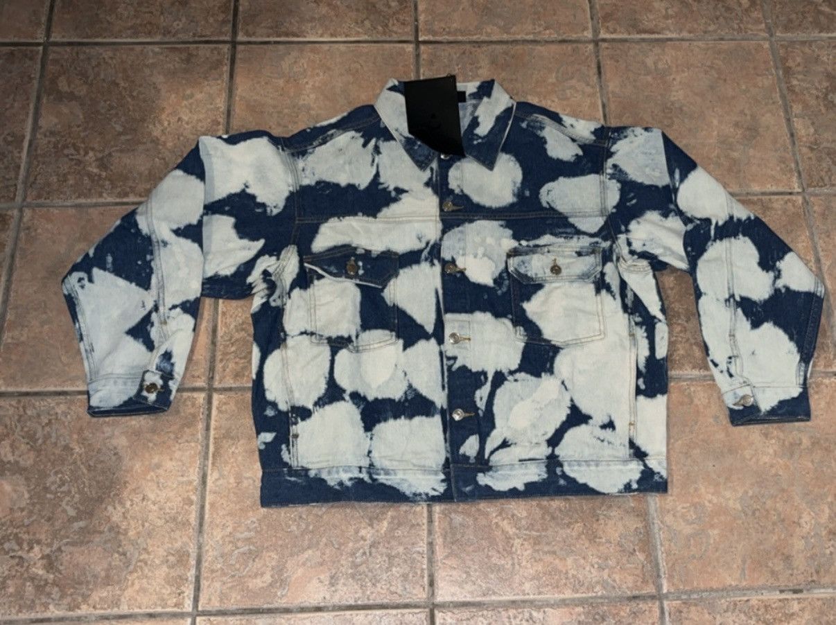 Black Scale Black Scale Blue and White Tie-Dye Denim Jacket $125 Retail Size US L / EU 52-54 / 3 - 1 Thumbnail