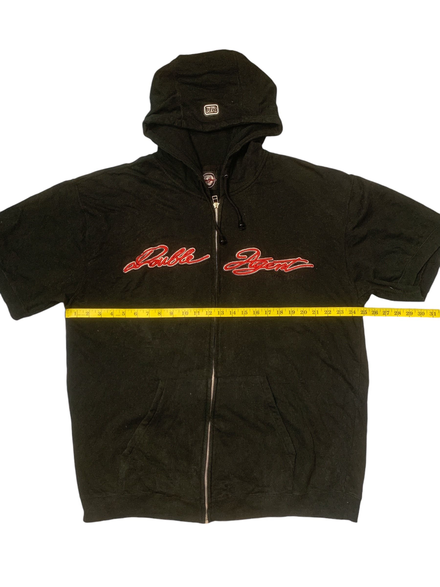 Japanese Brand Rare Design Double Agent Short Sleeve Hoodie Size US XXL / EU 58 / 5 - 9 Thumbnail