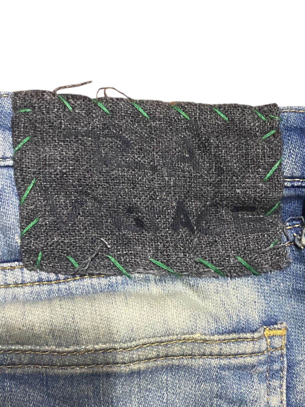 Japanese Brand Rare vintage RH Jeans navy & white denim straight leg jeans Size US 33 - 15 Thumbnail