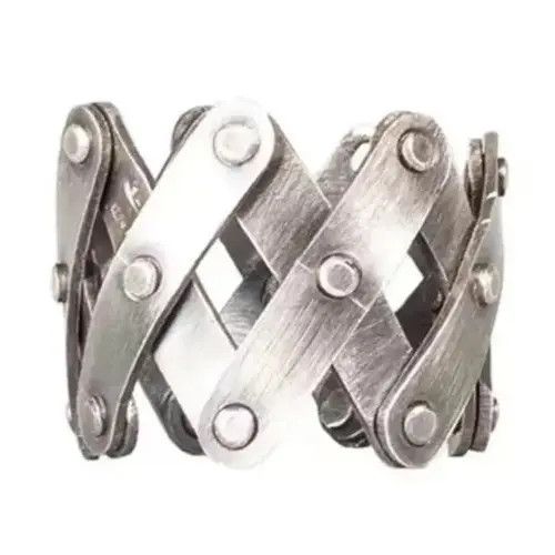 VIBE Sterling Silver Horseshoe Nail Adjustable Ring Size ONE SIZE - 6 Thumbnail