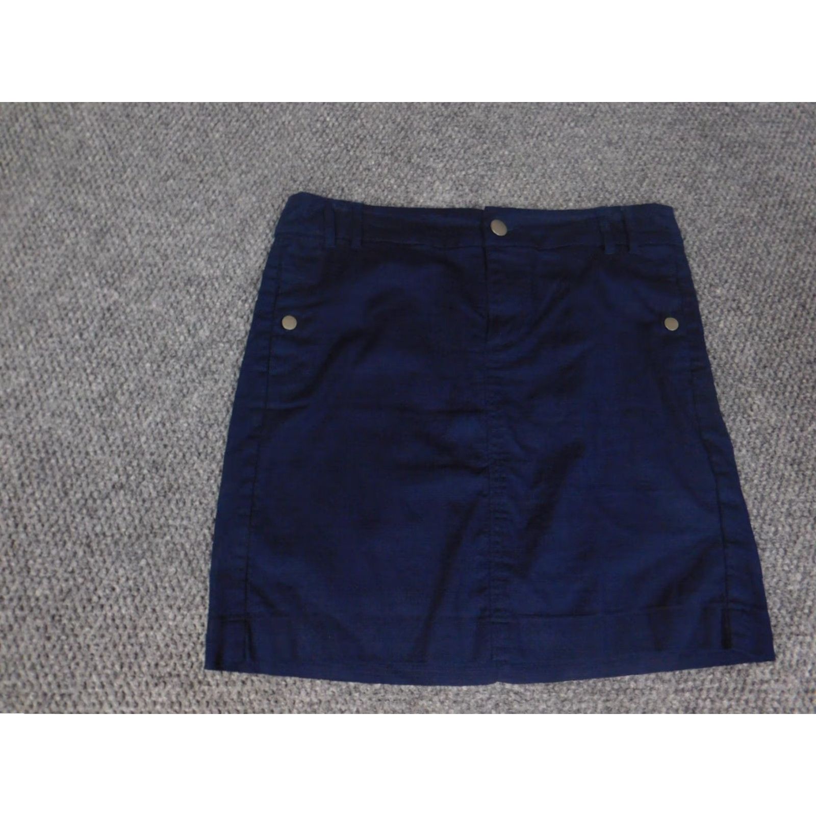 Gap Gap Skirt Womens 4 Blue A-Line Knit Stretch Knee Length Casual Size 27" / US 4 / IT 40 - 2 Thumbnail
