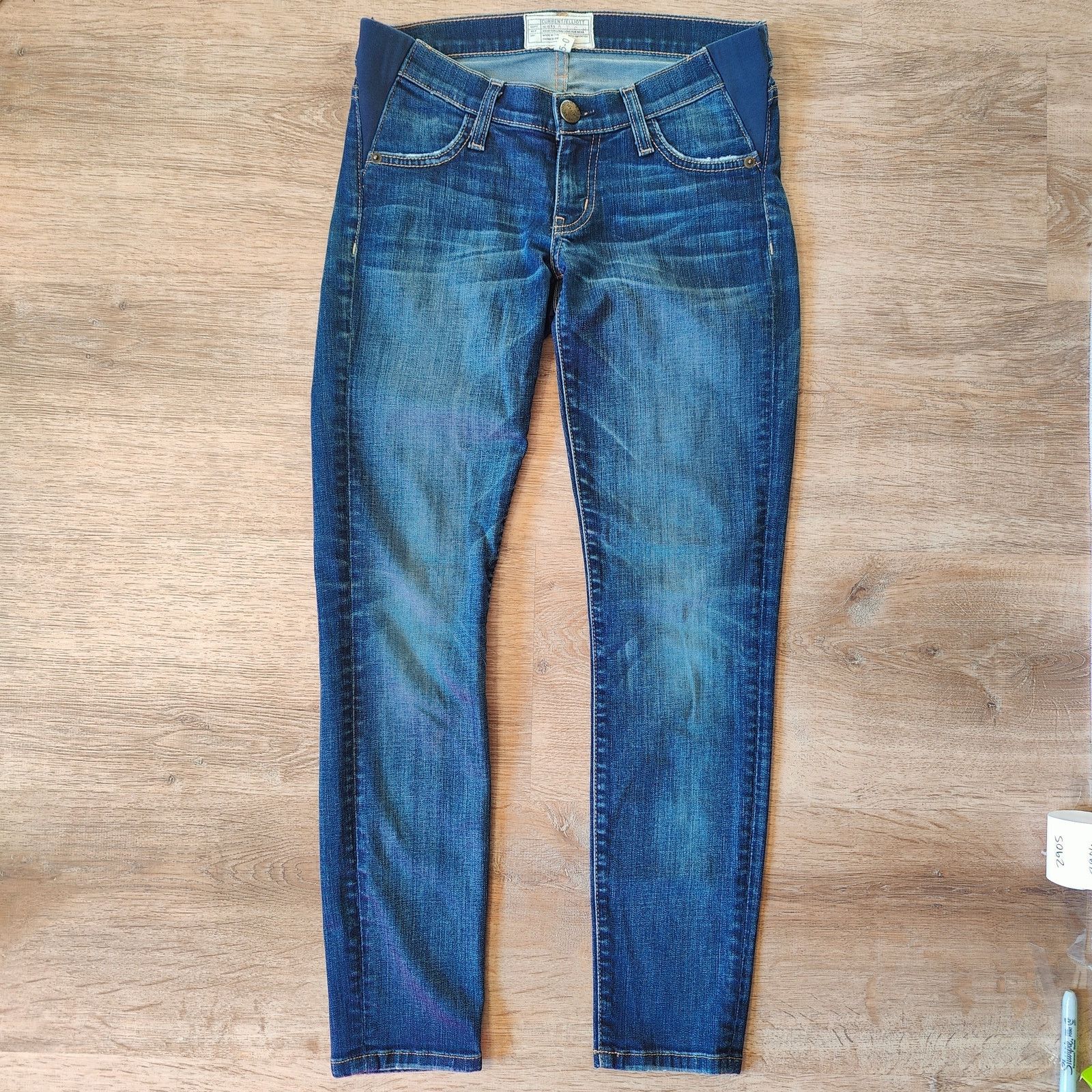 Other Hatch x Current Elliott Maternity Stiletto Jeans Womens 25 Size 25" / US 0 / IT 36 - 1 Thumbnail