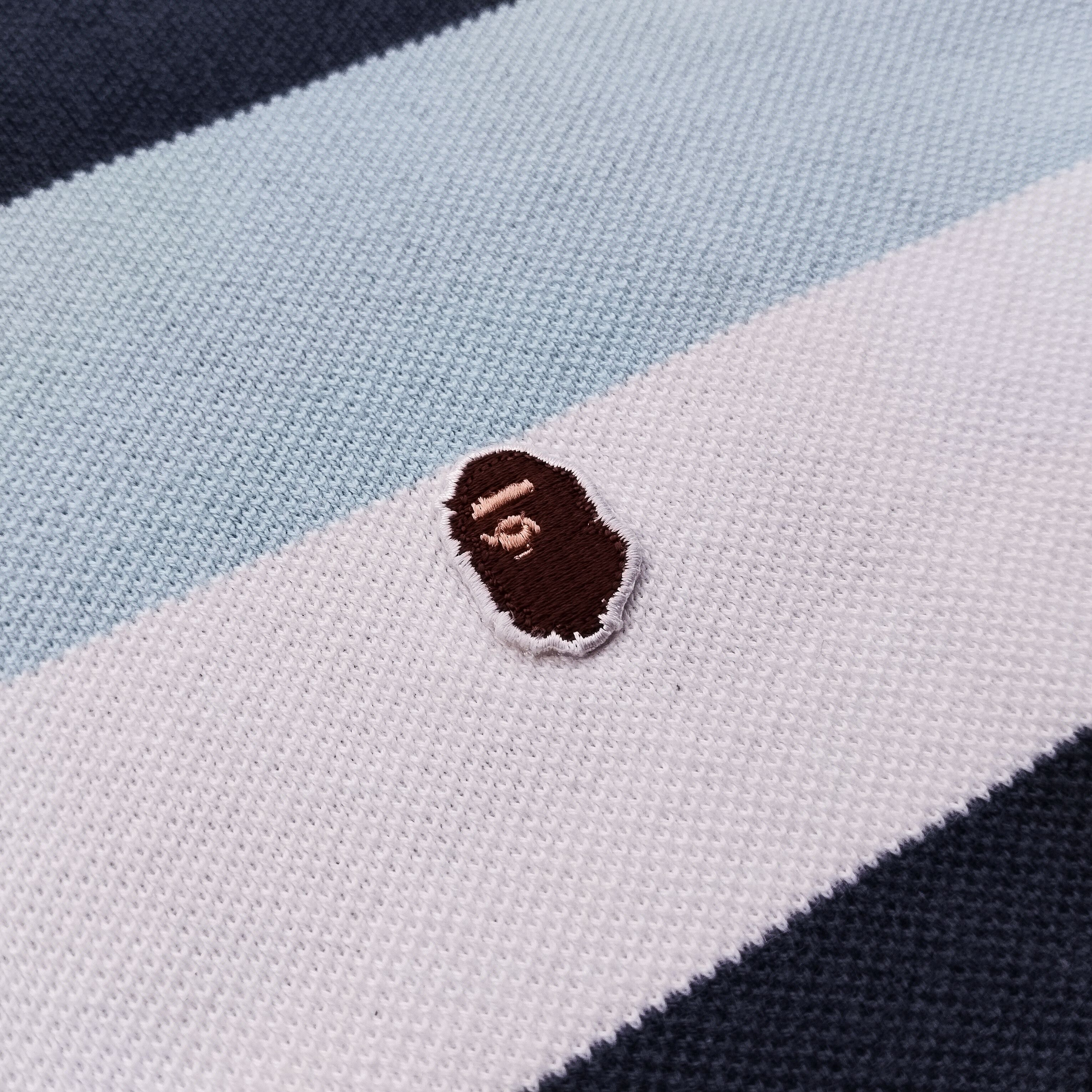 Bape Vintage Striped Polo Size US L / EU 52-54 / 3 - 3 Thumbnail
