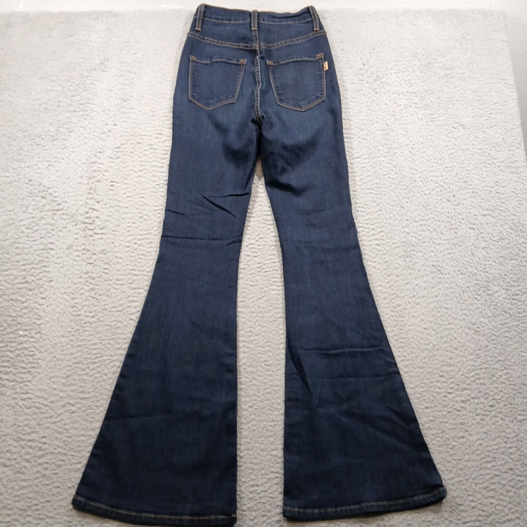 Vintage Vibrant M.I.U. Bell Bottom Jeans - High Rise Blue W25 Juniors Size 3 EUC Size 26" / US 2 / IT 38 - 3 Thumbnail