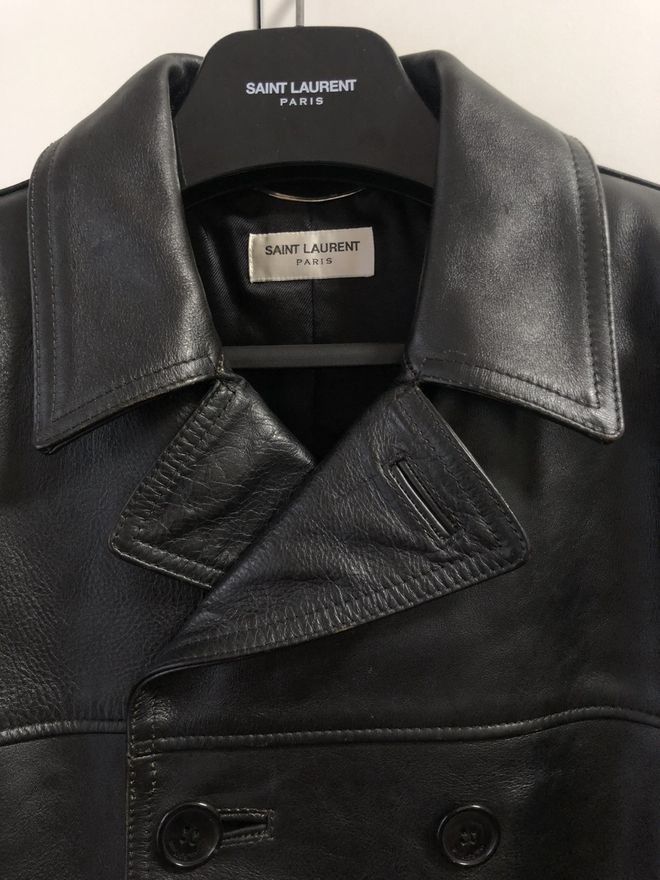 Saint Laurent Paris Heritage Calf Leather Coat Size US L / EU 52-54 / 3 - 3 Thumbnail