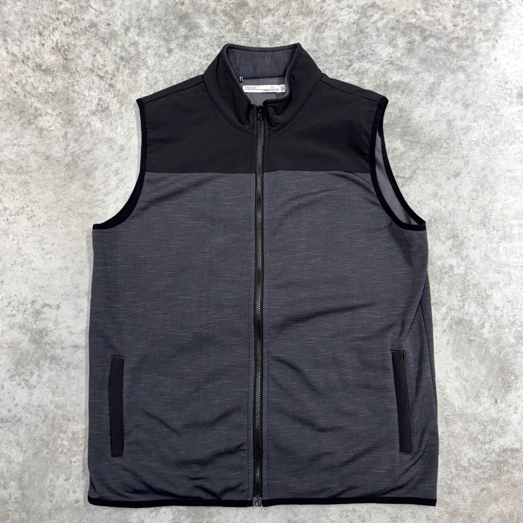 Vintage Criquet Vest Mens XL Gray Full Zip Windbreaker Softshell Pockets Lightweight Lined Casual 90s? Size US XL / EU 56 / 4 - 2 Thumbnail