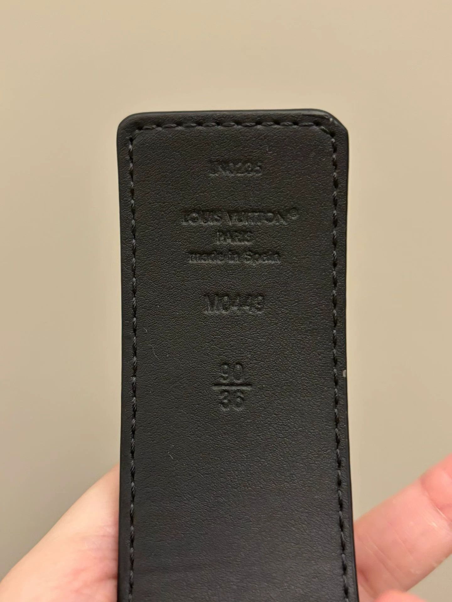 Louis Vuitton Louis Vuitton monogram black leather belt Size ONE SIZE - 8 Thumbnail