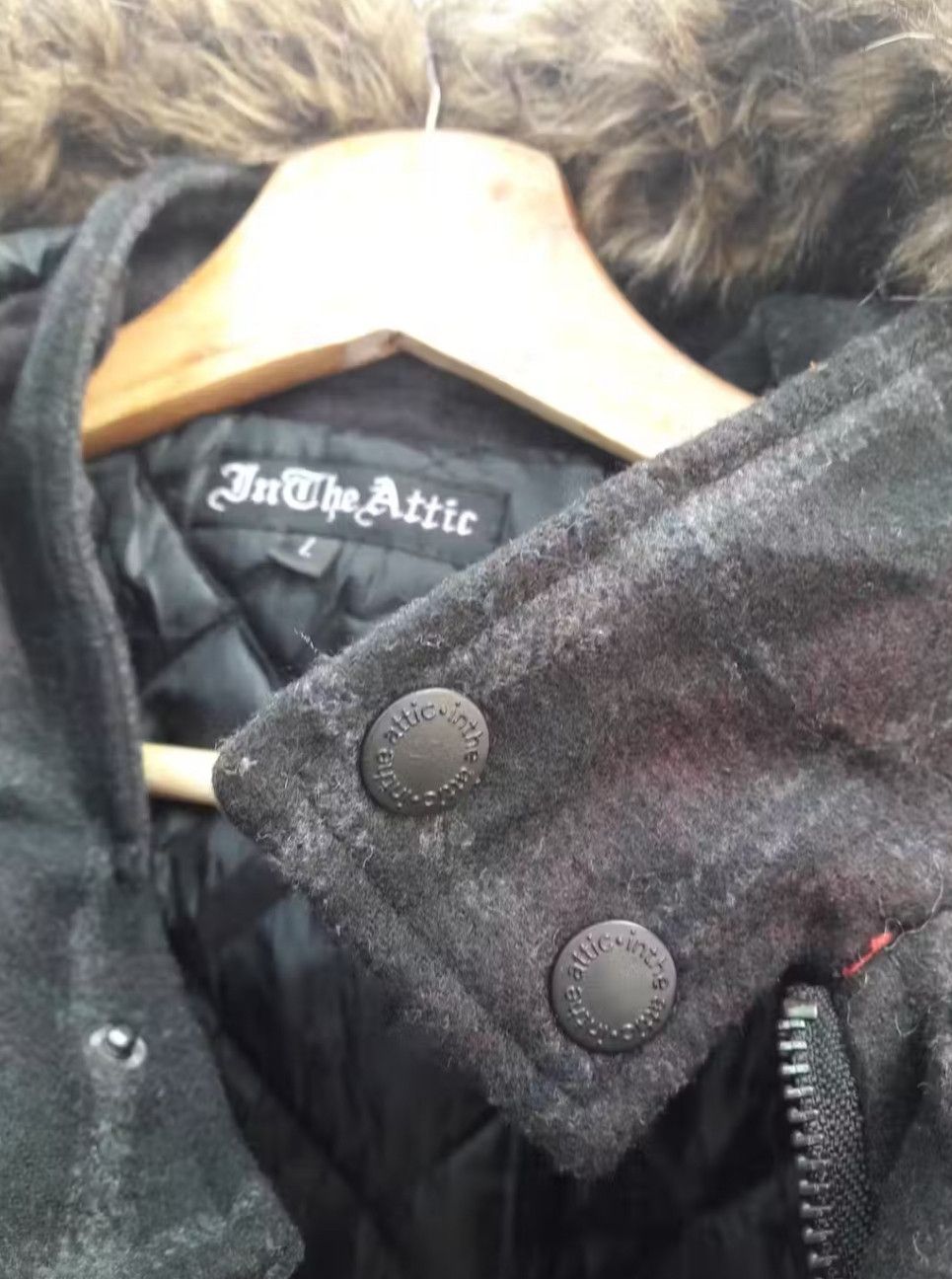 In The Attic × Japanese Brand In The Attic Sherpa Wool Winter Parkas Jacket Size US L / EU 52-54 / 3 - 7 Thumbnail