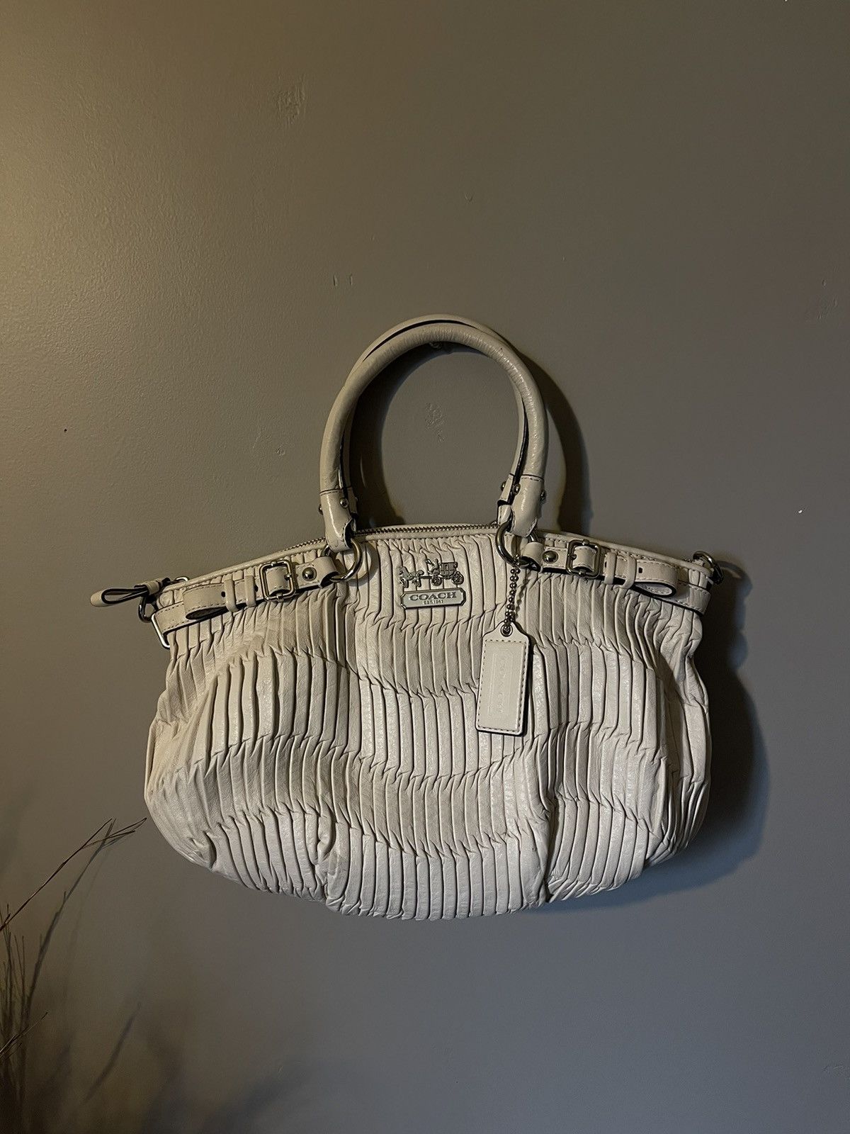 image of Coach Handle Bag! in Cream, Women's