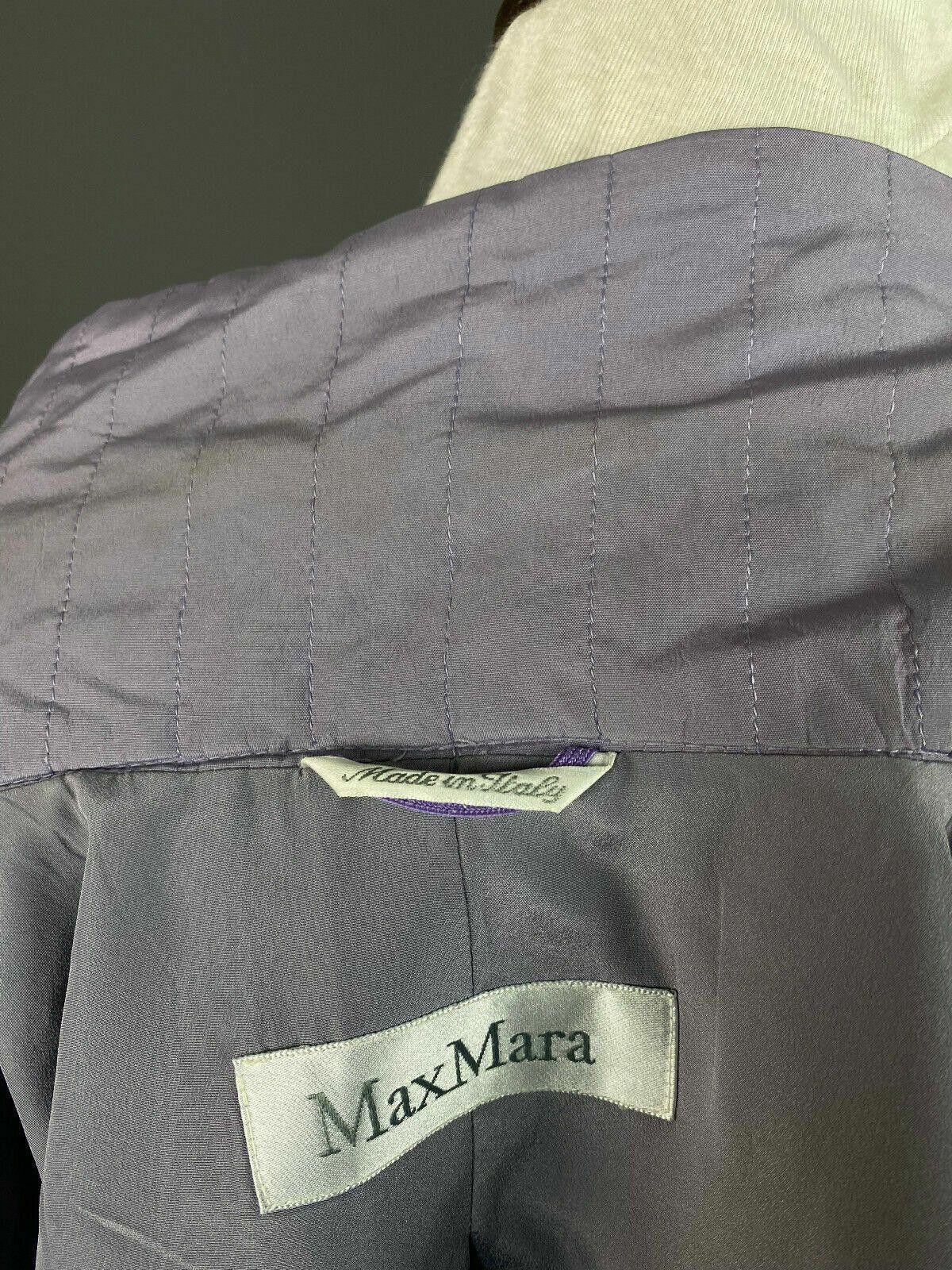 Designer Max Mara Purple Silk Blend Basic Jacket Size USA 8 Size M / US 6-8 / IT 42-44 - 9 Thumbnail