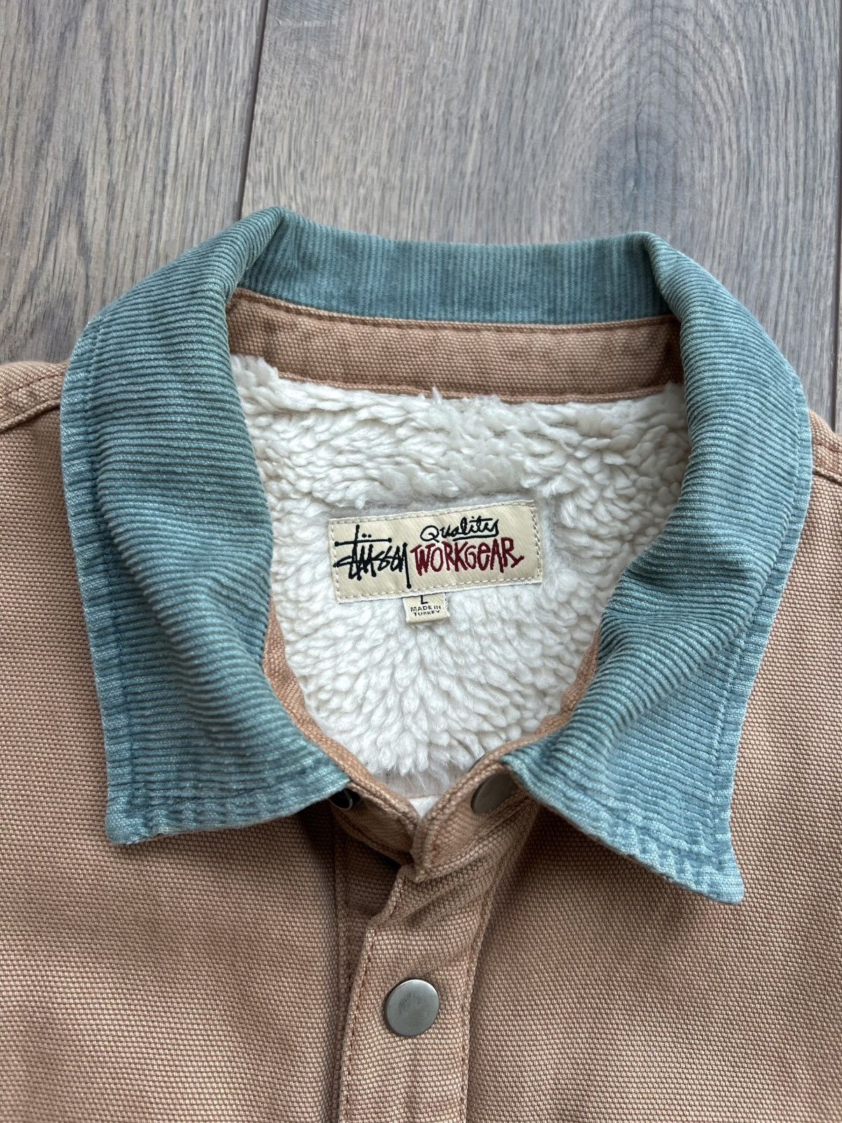 Stussy Stussy Sherpa Lined Work Shirt ‘Tan’ Large Size US L / EU 52-54 / 3 - 4 Thumbnail