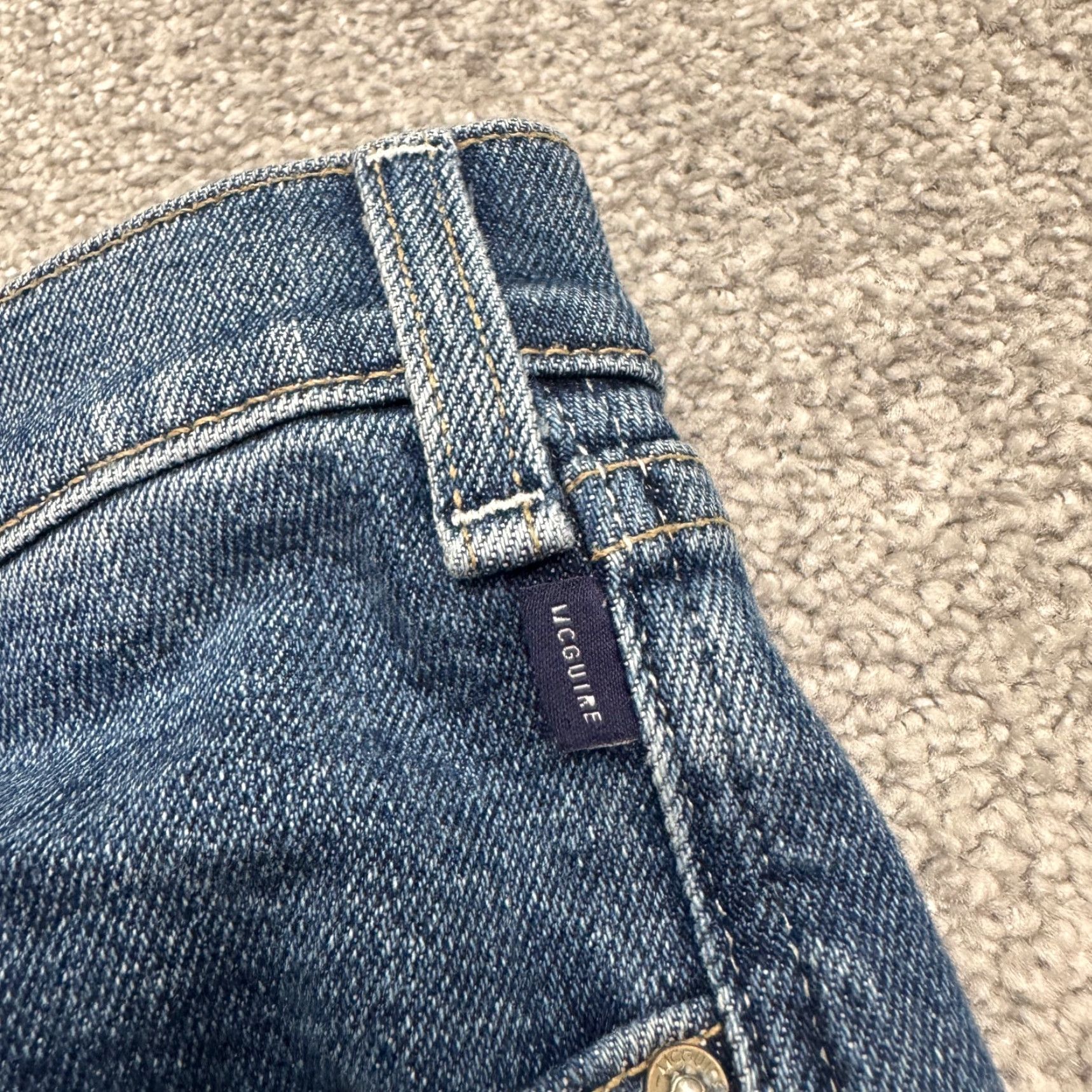 Vintage VINTAGE Mcquire Women Jeans Straight Fit High Rise 28x28 Blue Medium Wash Classic Denim Size 29" - 6 Thumbnail