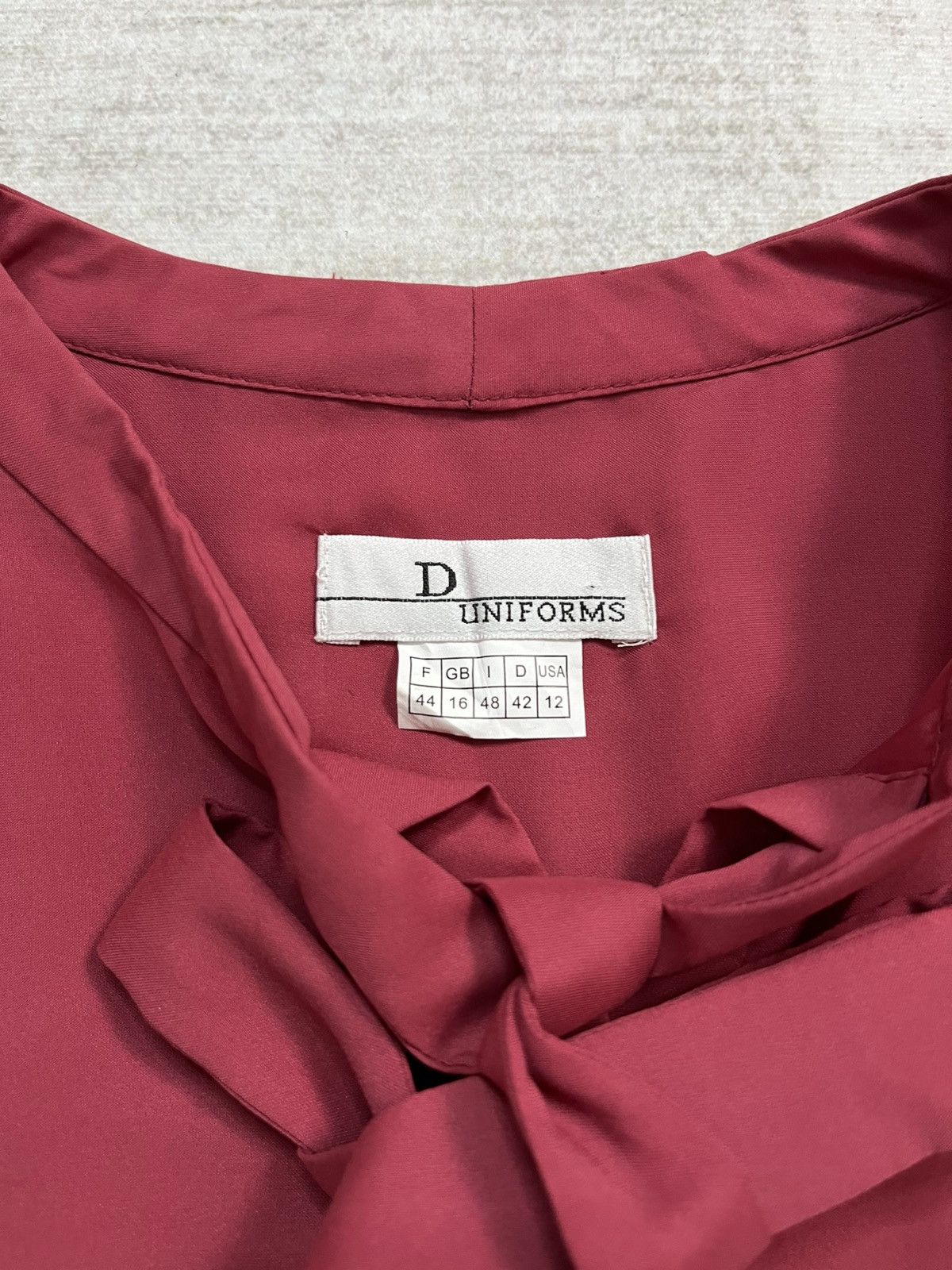 Dior Dior Uniforms Maroon Pussy Bow BlousePuff Sleeve Elegant Top Size M / US 6-8 / IT 42-44 - 7 Thumbnail