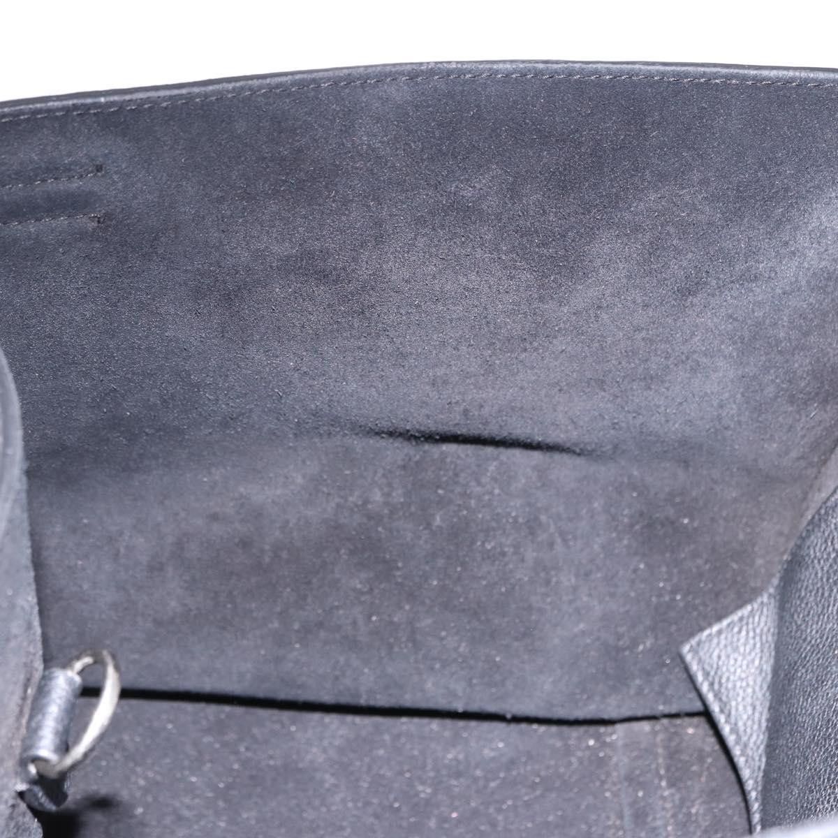 Celine CELINE Big Bag Small Leather 2way Black Silver Auth 193536V Size ONE SIZE - 21 Thumbnail