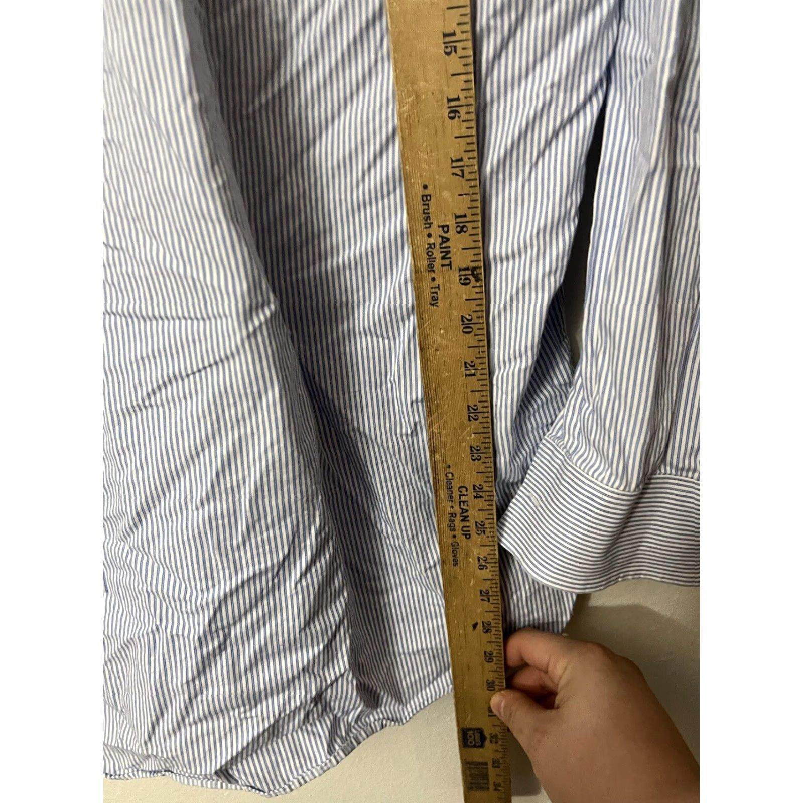 Michael Kors Michael Kors Dress Shirt Blue Striped 15 Button-Up Shirt 100% Cotton Men Size 40R - 5 Thumbnail