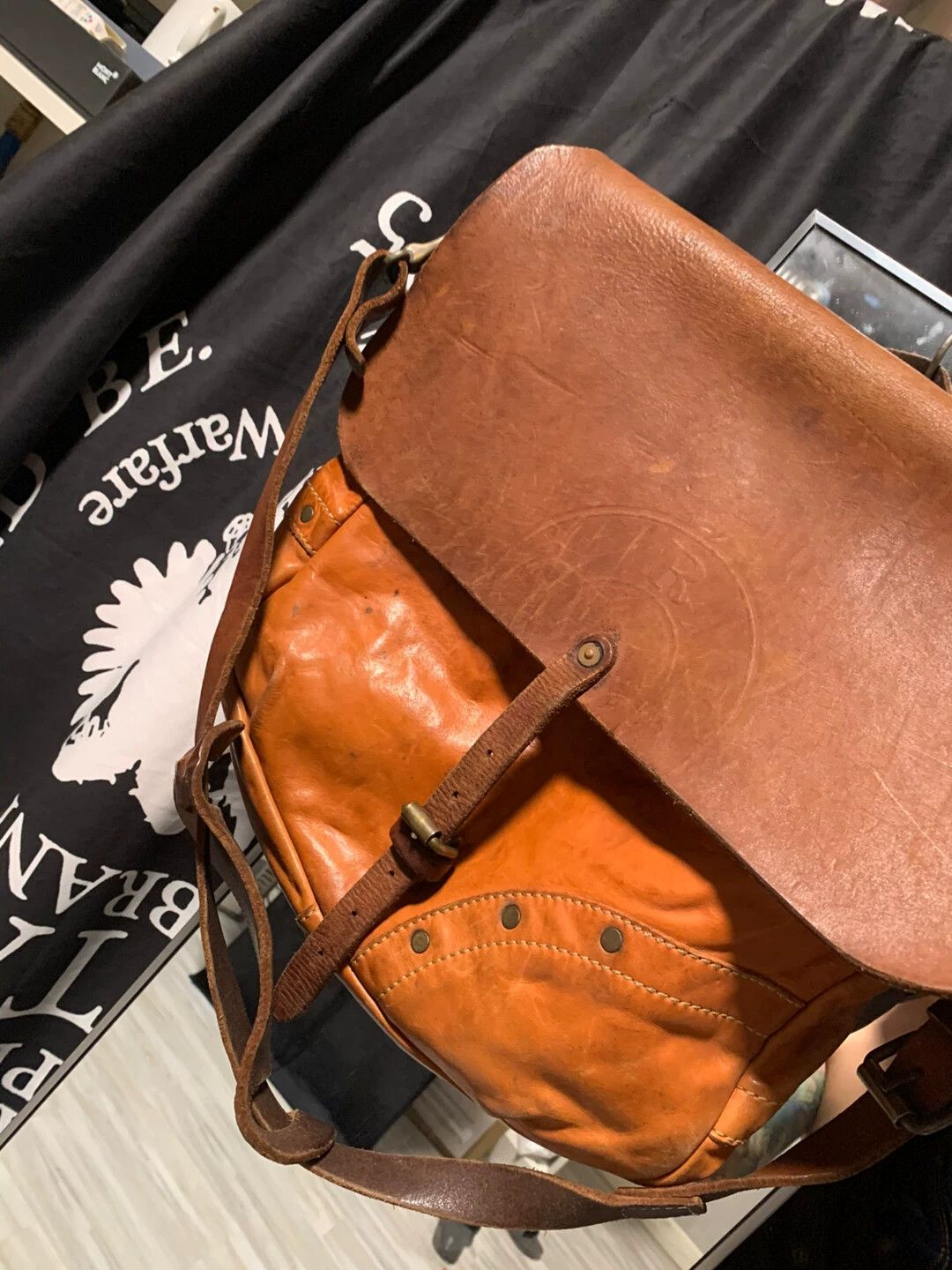 RRL Ralph Lauren RRL Classic Leather Distressed Crossbody Size ONE SIZE - 1 Thumbnail