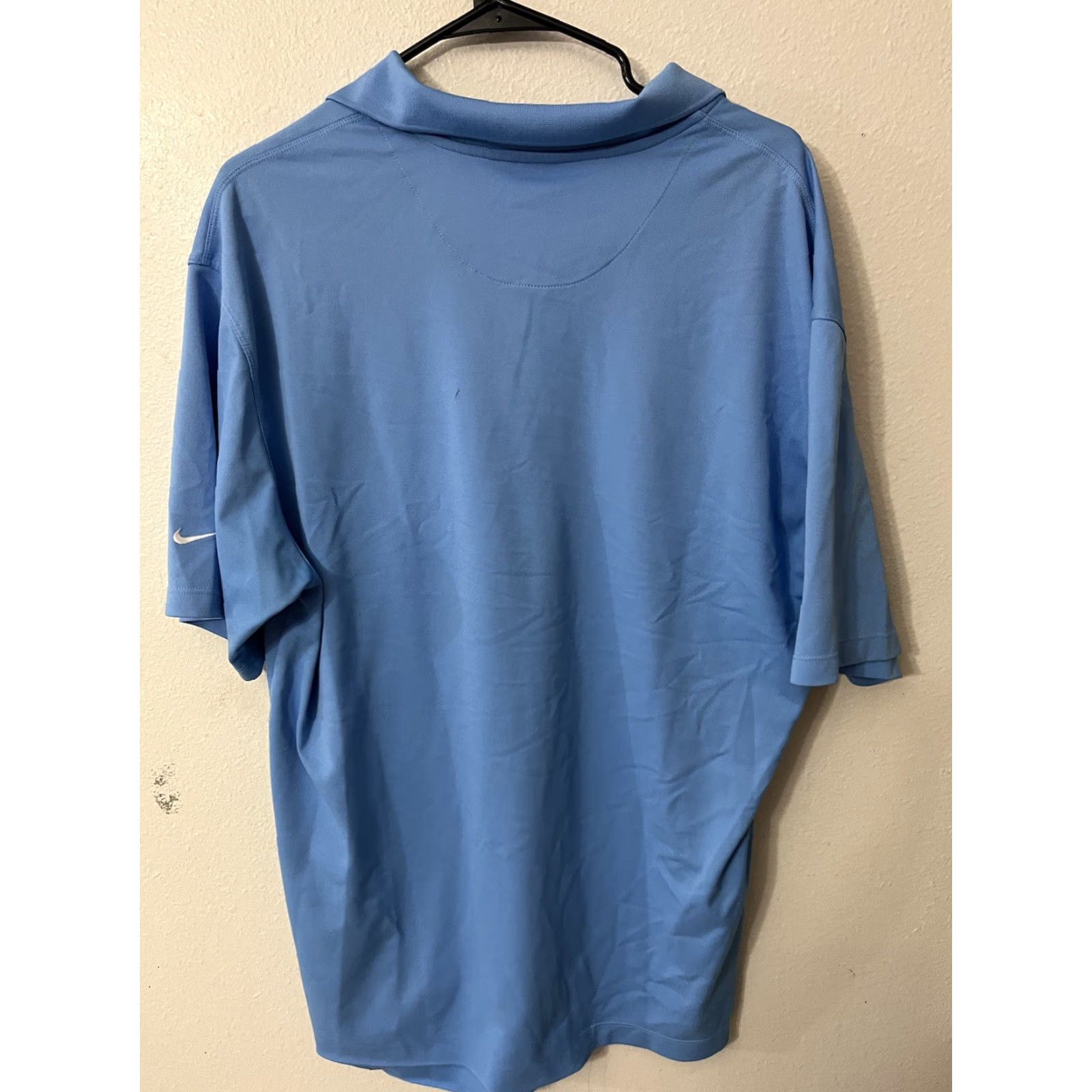 Nike Nike Golf Polo Shirt XL Blue Dri-Fit Short Sleeve Polyester Jersey Solid Embroidered Logo Nike Dri-Fit Men's Polo Golf 90s? (Oops included) Size US XL / EU 56 / 4 - 2 Thumbnail