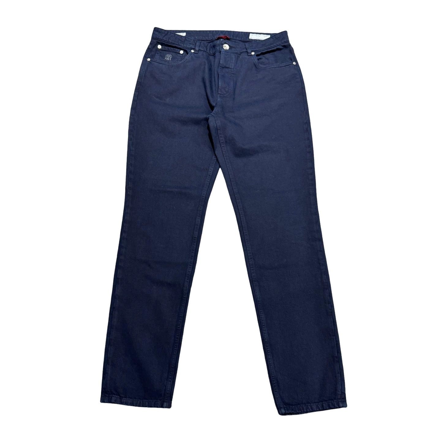 Brunello Cucinelli Brunello Cucinelli Leather Patch Denim Jeans 50 Size US 34 / EU 50 - 1 Thumbnail
