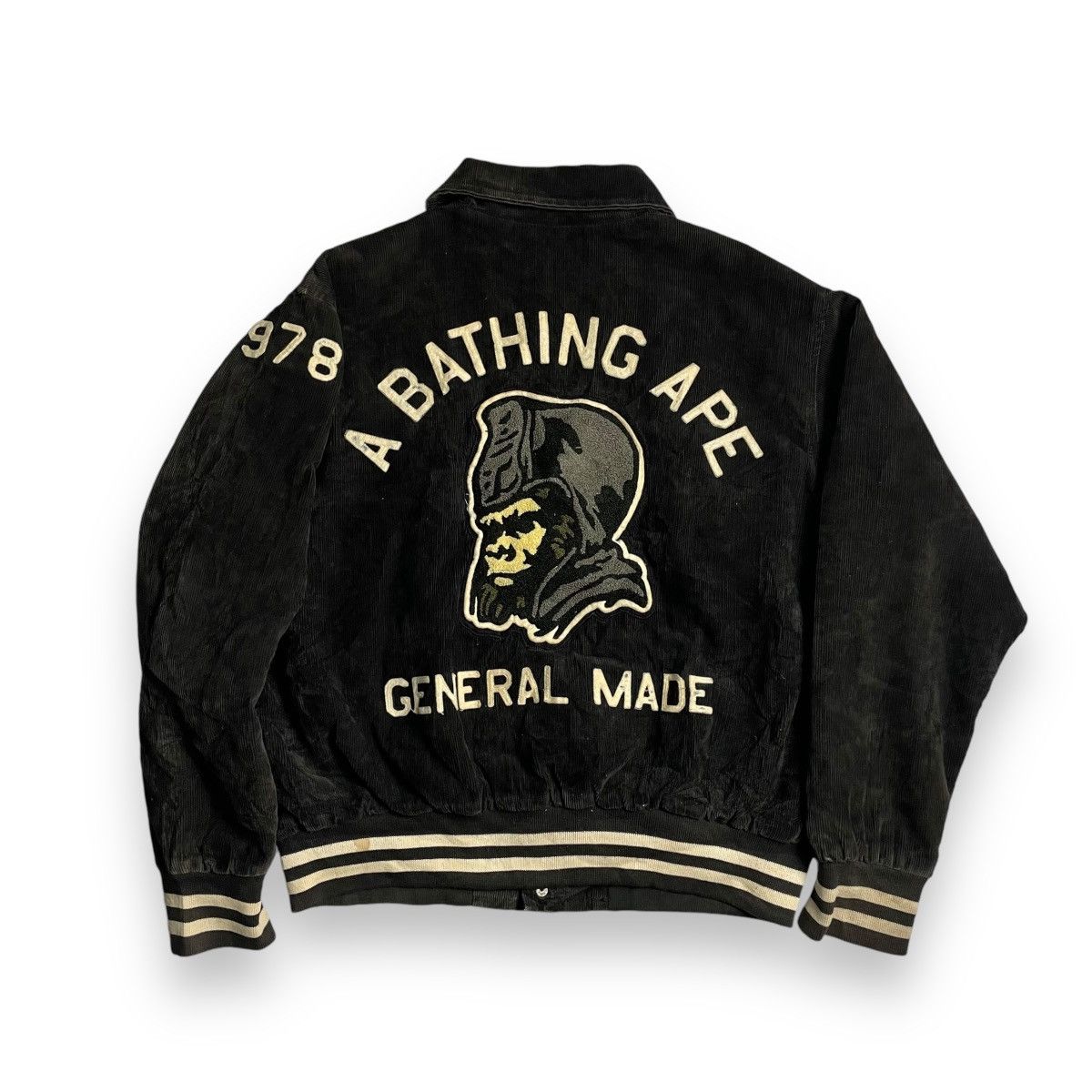 Bape × Vintage ?? VINTAGE 90s BATHING APE GENERAL MADE VARSITY 
