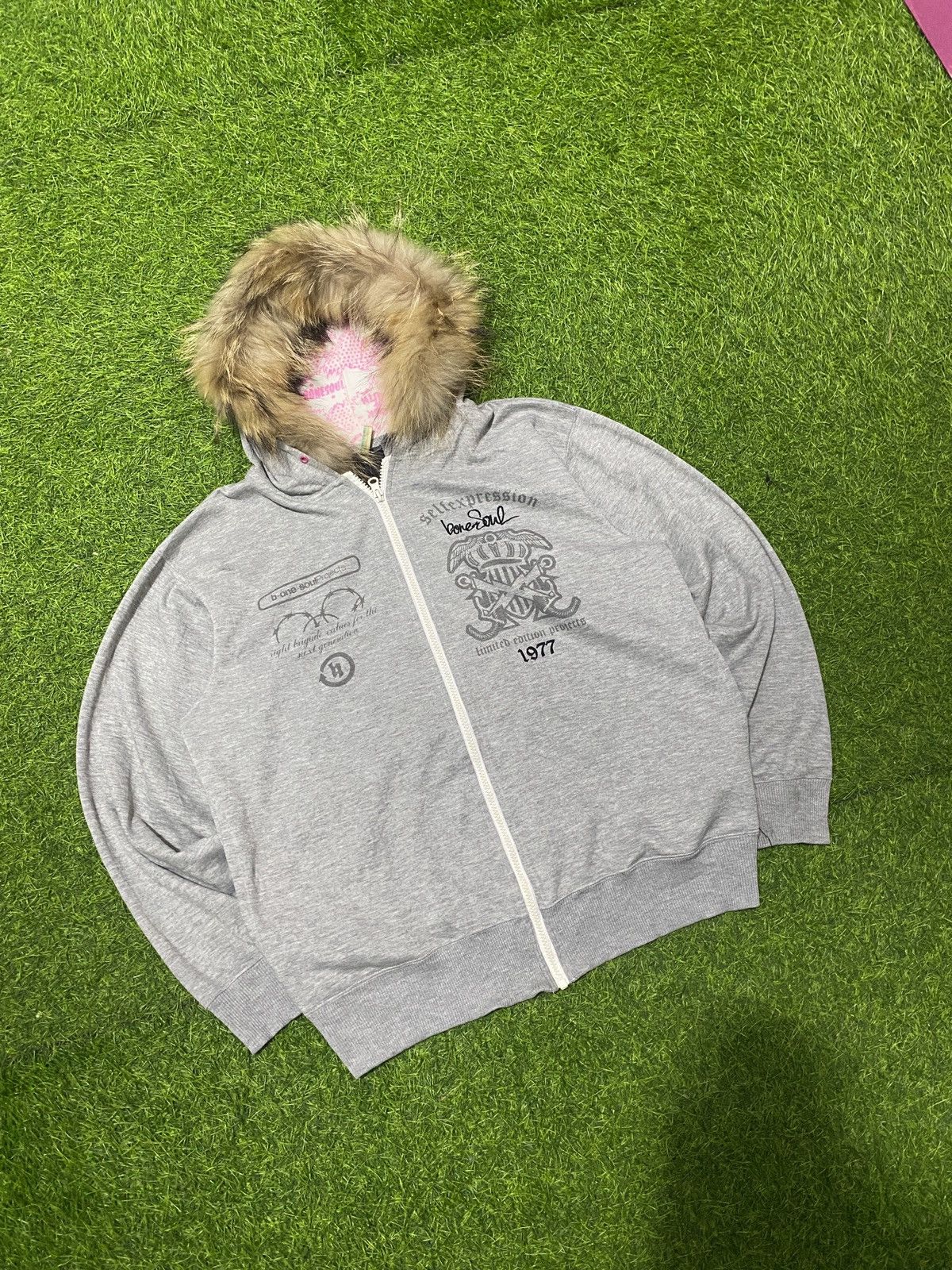 If Six Was Nine × Japanese Brand × Le Grande Bleu (L.G.B.) B-one soul hoodie faux fur ifwasnine lgb style Size US M / EU 48-50 / 2 - 3 Thumbnail
