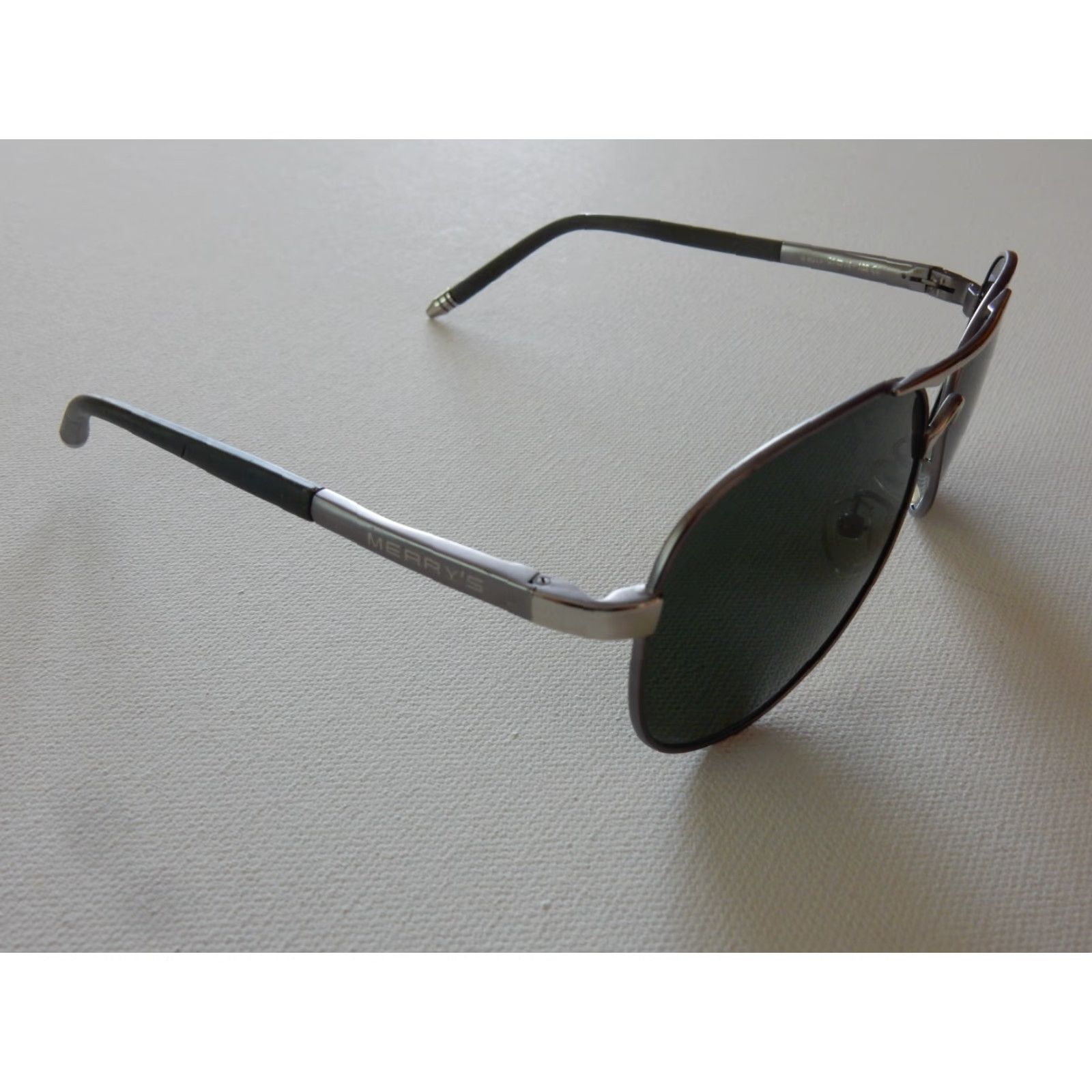 Vintage VINTAGE Merrys Aviator Sunglasses Men Silver Small Scratches Size ONE SIZE - 4 Thumbnail