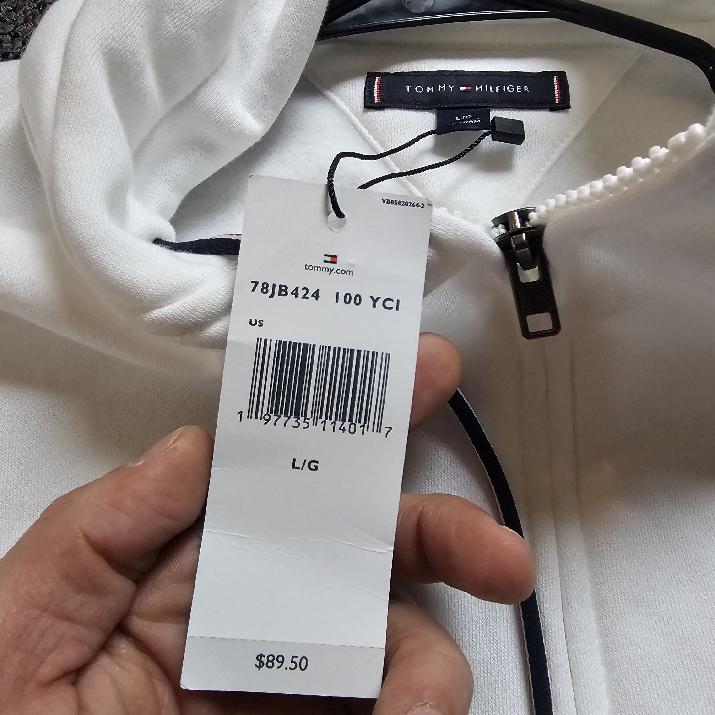Tommy Hilfiger Dead Stock Tommy Hilfiger Full Zip Hoodie Size US L / EU 52-54 / 3 - 3 Thumbnail