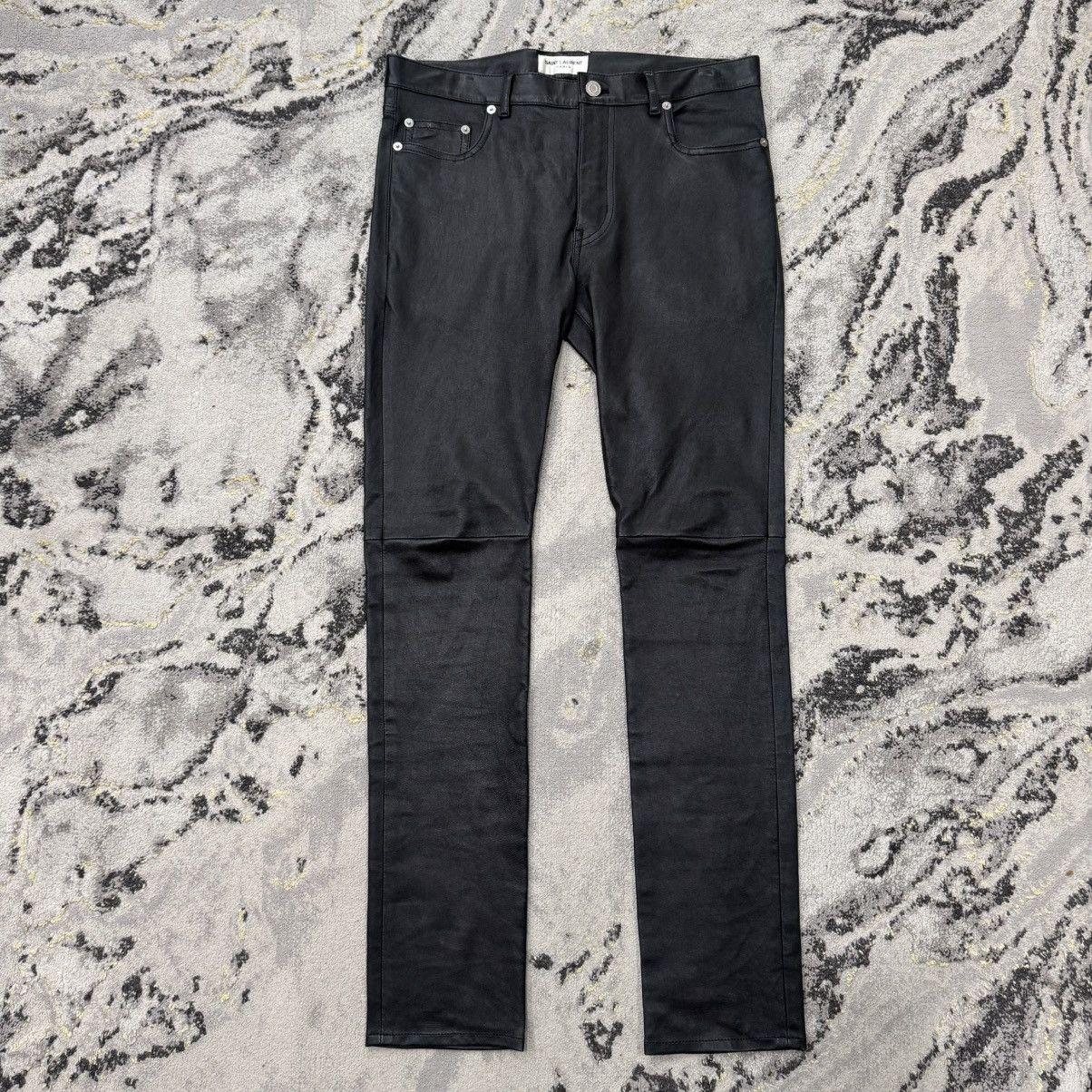 Saint Laurent Paris Saint Laurent FW13 leather D02s Size US 31 - 2 Thumbnail