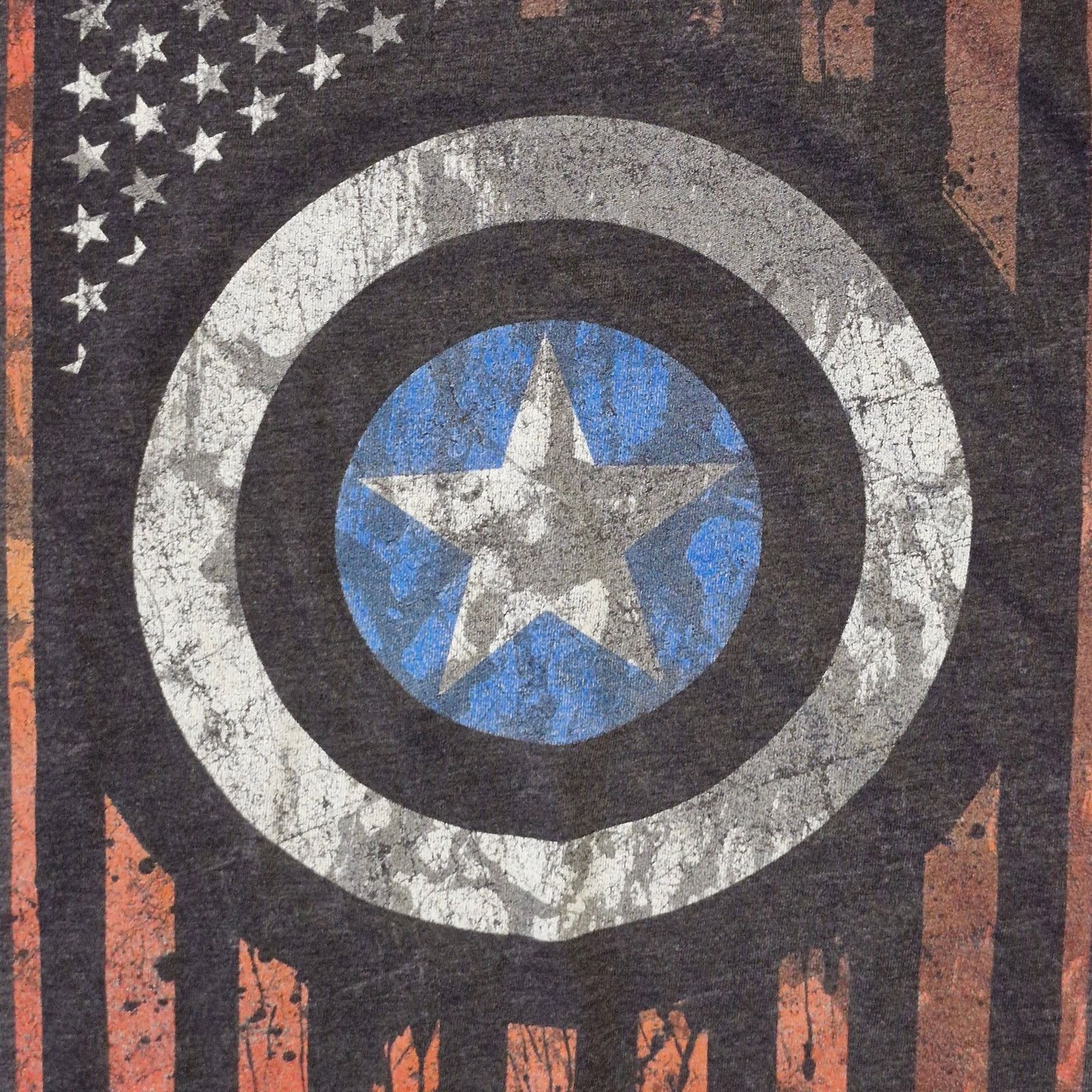 Marvel Comics Captain America Men’s L Gray Graphic Tee Marvel Short Sleeve Size US L / EU 52-54 / 3 - 2 Thumbnail