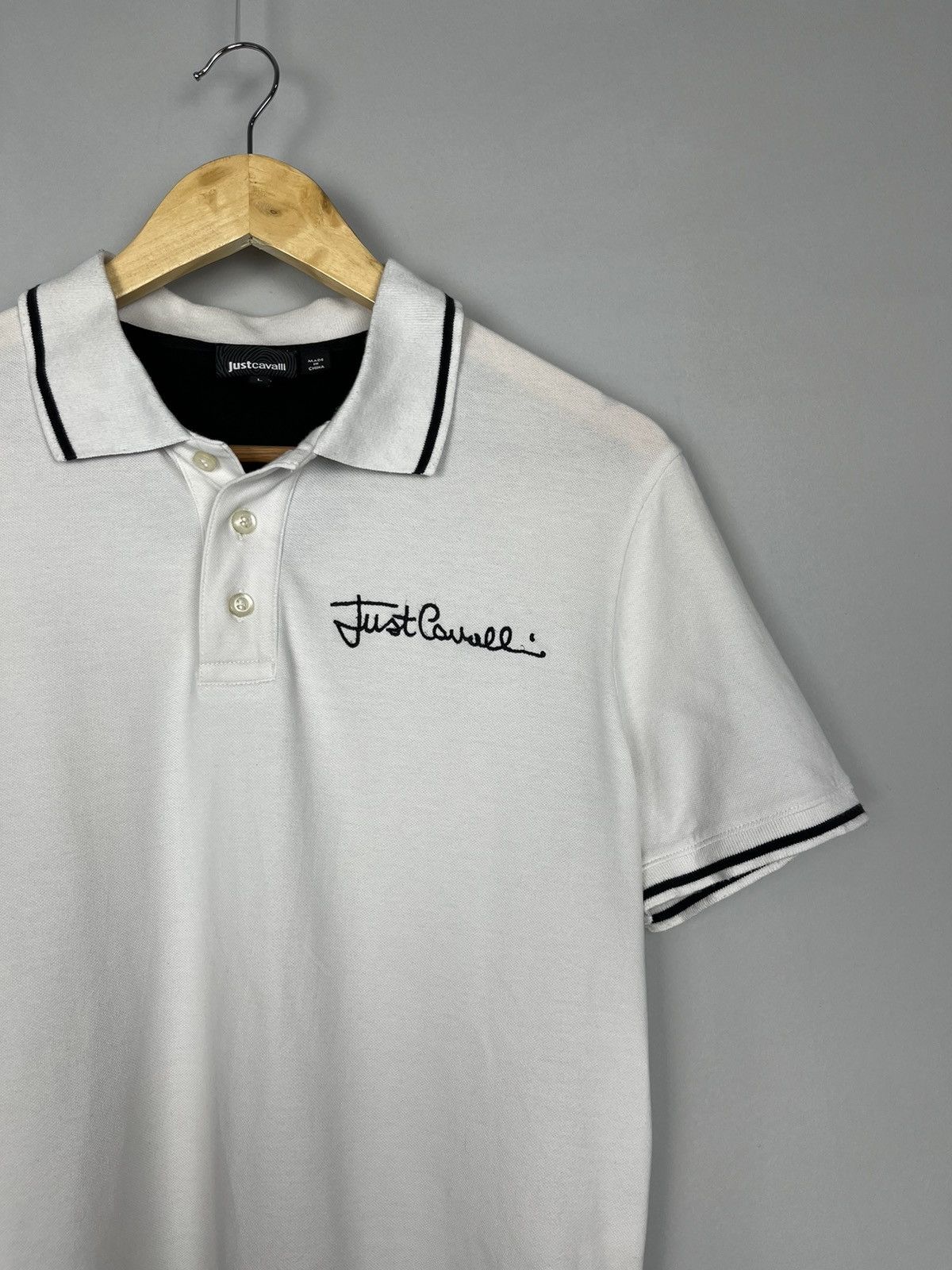 Just Cavalli × Roberto Cavalli Just Cavalli Logo Print Luxury Lux Polo Size US L / EU 52-54 / 3 - 4 Thumbnail