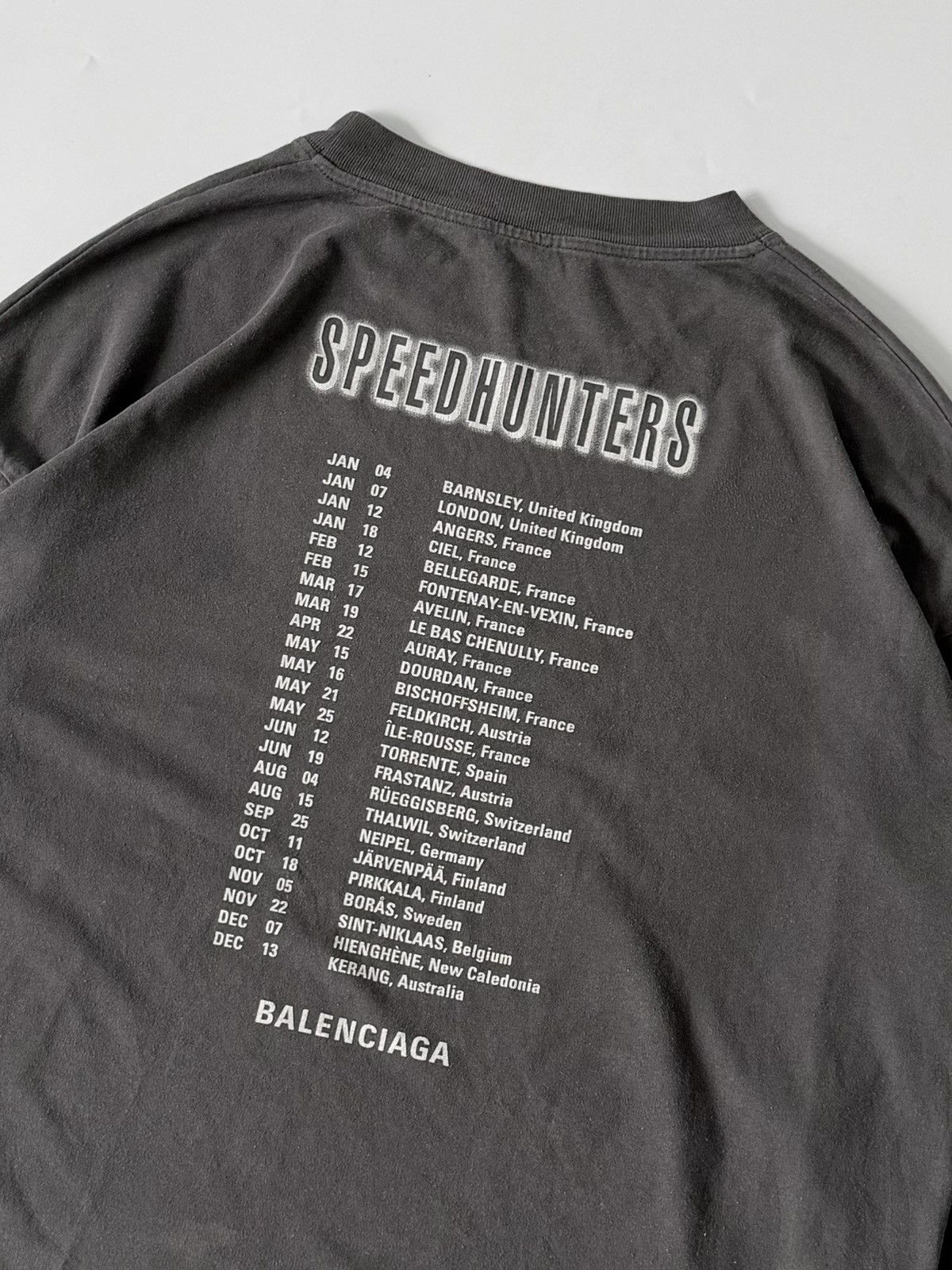 Balenciaga Balenciaga Grey "Speedhunters" Oversized Long-Sleeve T-Shirt Size US M / EU 48-50 / 2 - 9 Thumbnail