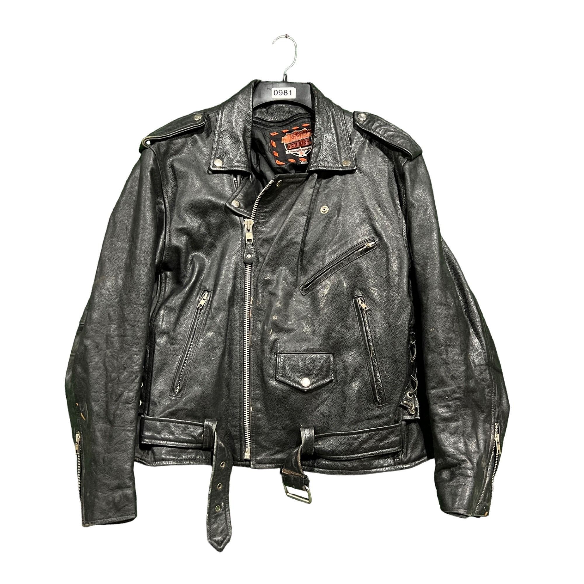 image of Vintage Interstate Leather Jacket Size Medium in Black, Men's