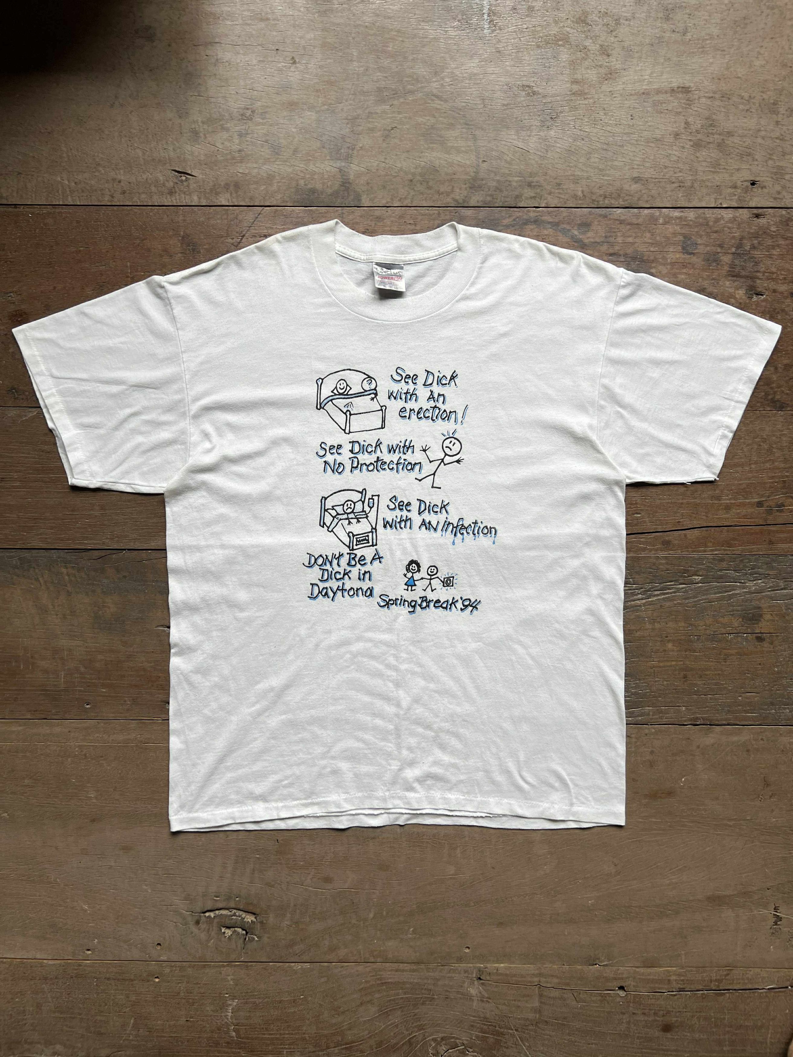 Vintage Vintage 1994 Daytona Spring Break “Don’t Be a Dick” T-Shirt Size US XL / EU 56 / 4 - 1 Thumbnail