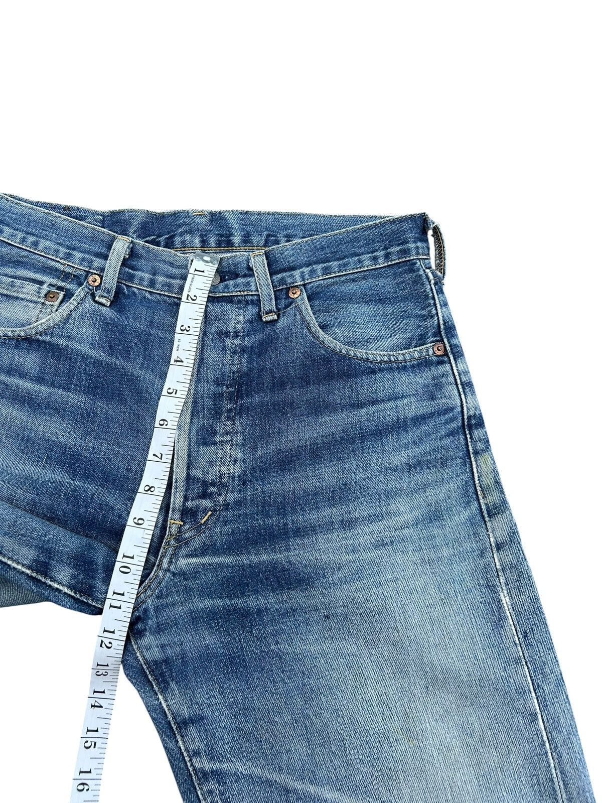 Kapital Thrashed Vintage Levis Big E Selvedge Denim Jeans Size US 31 - 21 Thumbnail