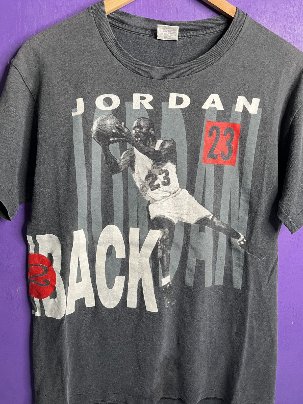 Nike × Vintage Vintage 90s Nike Michael Jordan back 2 back t-shirt Size US M / EU 48-50 / 2 - 3 Thumbnail