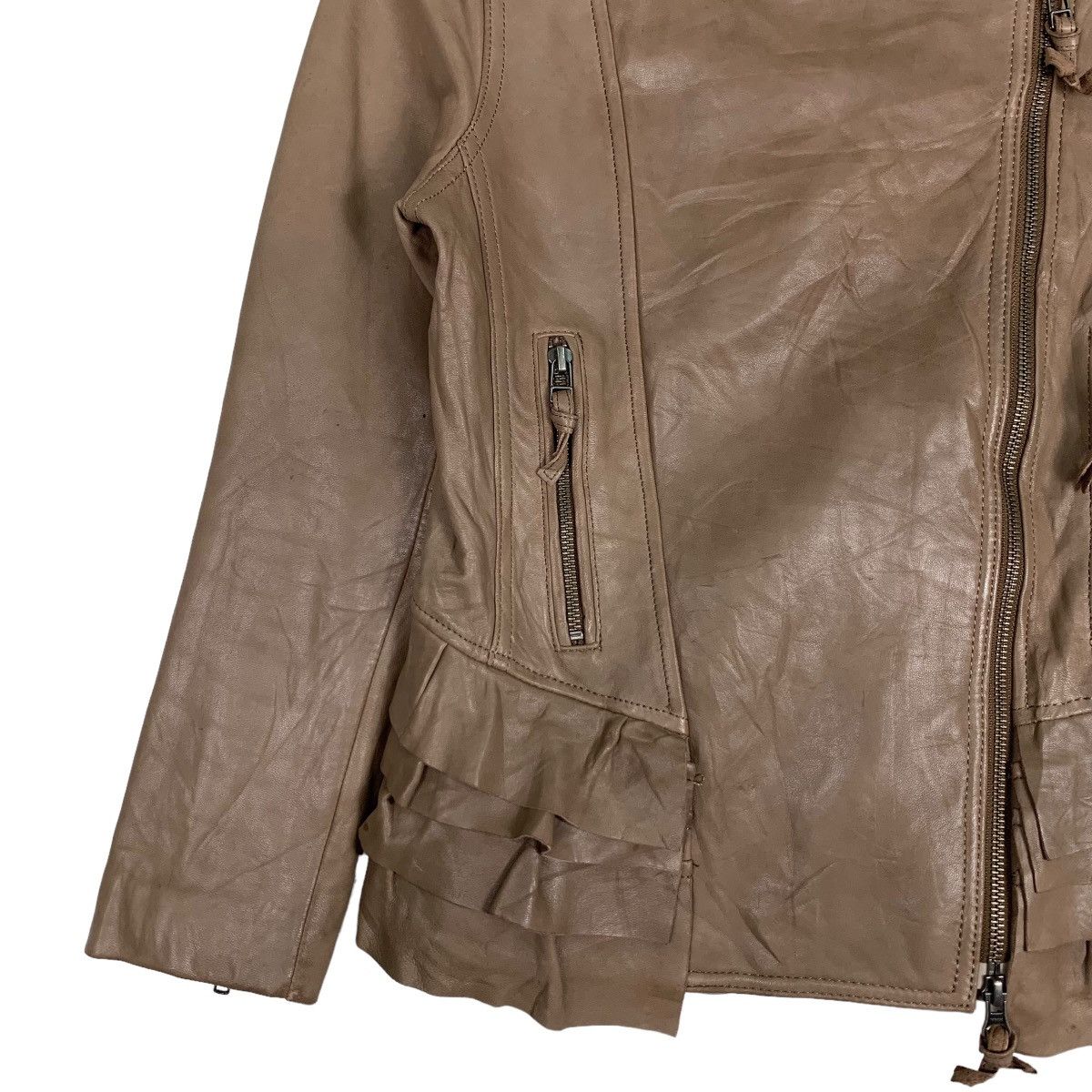 Paul & Joe PAUL & JOE Brown Leather Jacket #0370-C17 Size S / US 4 / IT 40 - 6 Thumbnail