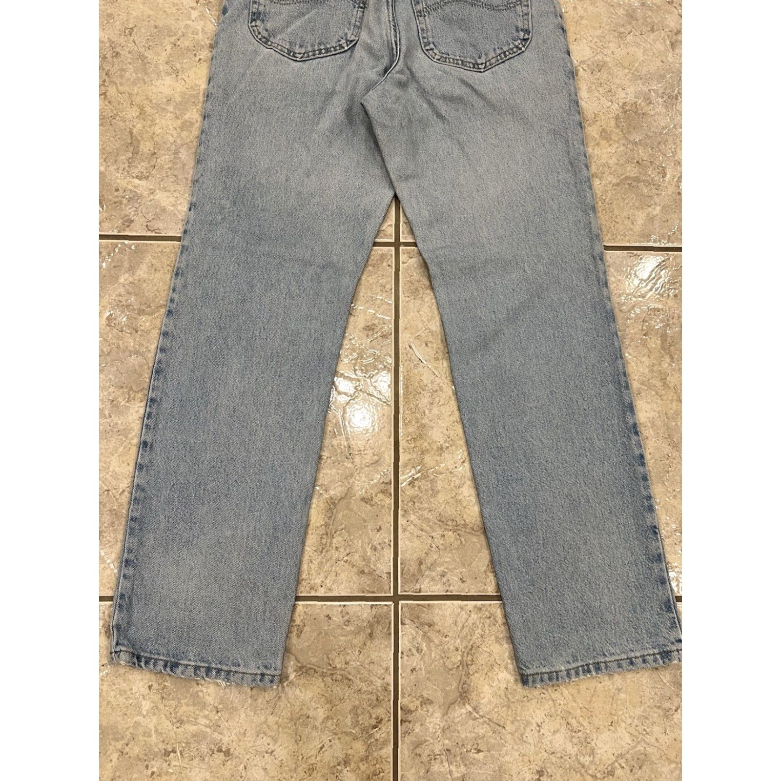 Lee VINTAGE LEE Jeans Distressed Light Wash 32X32 100% Cotton Straight Mens Jeans 90s Y2K Size US 32 / EU 48 - 2 Thumbnail