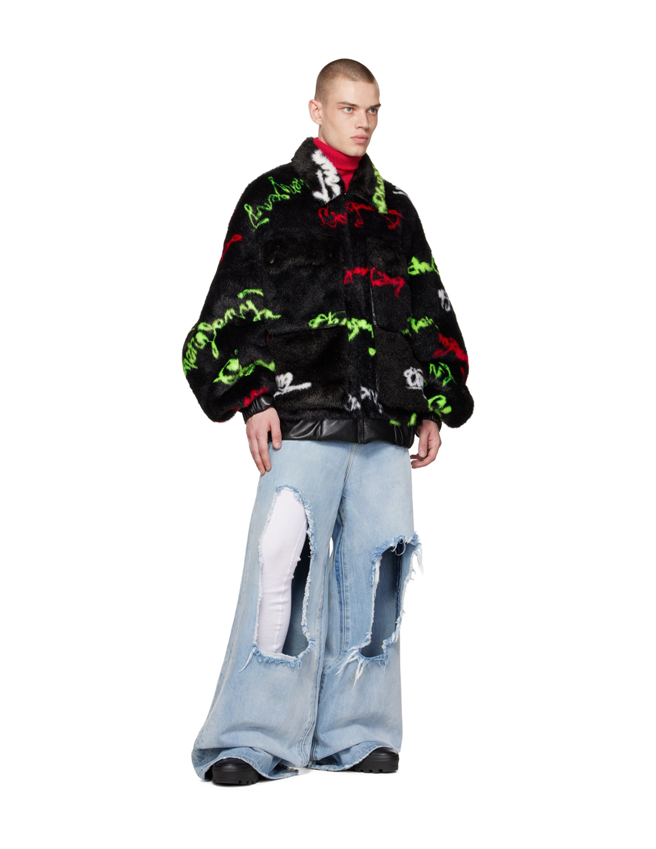 CHENPENG × Dover Street Market × SSENSE Chen Peng Graffiti Fur Coat FW22 Size US M / EU 48-50 / 2 - 1 Thumbnail