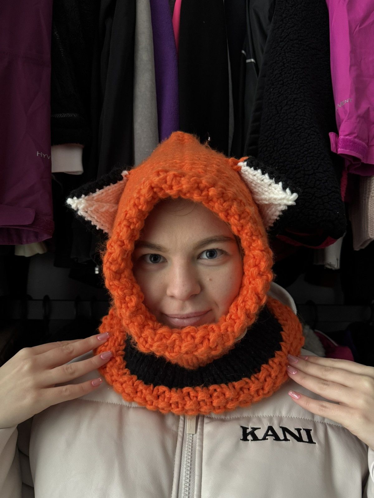 Designer × Handmade KNITTED HANDMADE FOXY MASK Awesome Balaclava SKI Size ONE SIZE - 8 Thumbnail