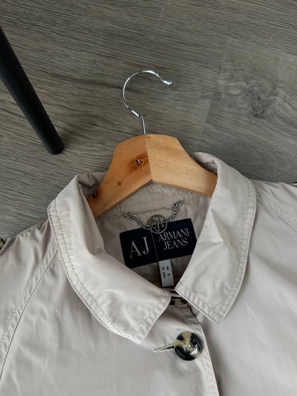 Armani × Vintage Vintage Armani Jeans Nylon Beige Coats Womens Jacket Size M / US 6-8 / IT 42-44 - 8 Thumbnail