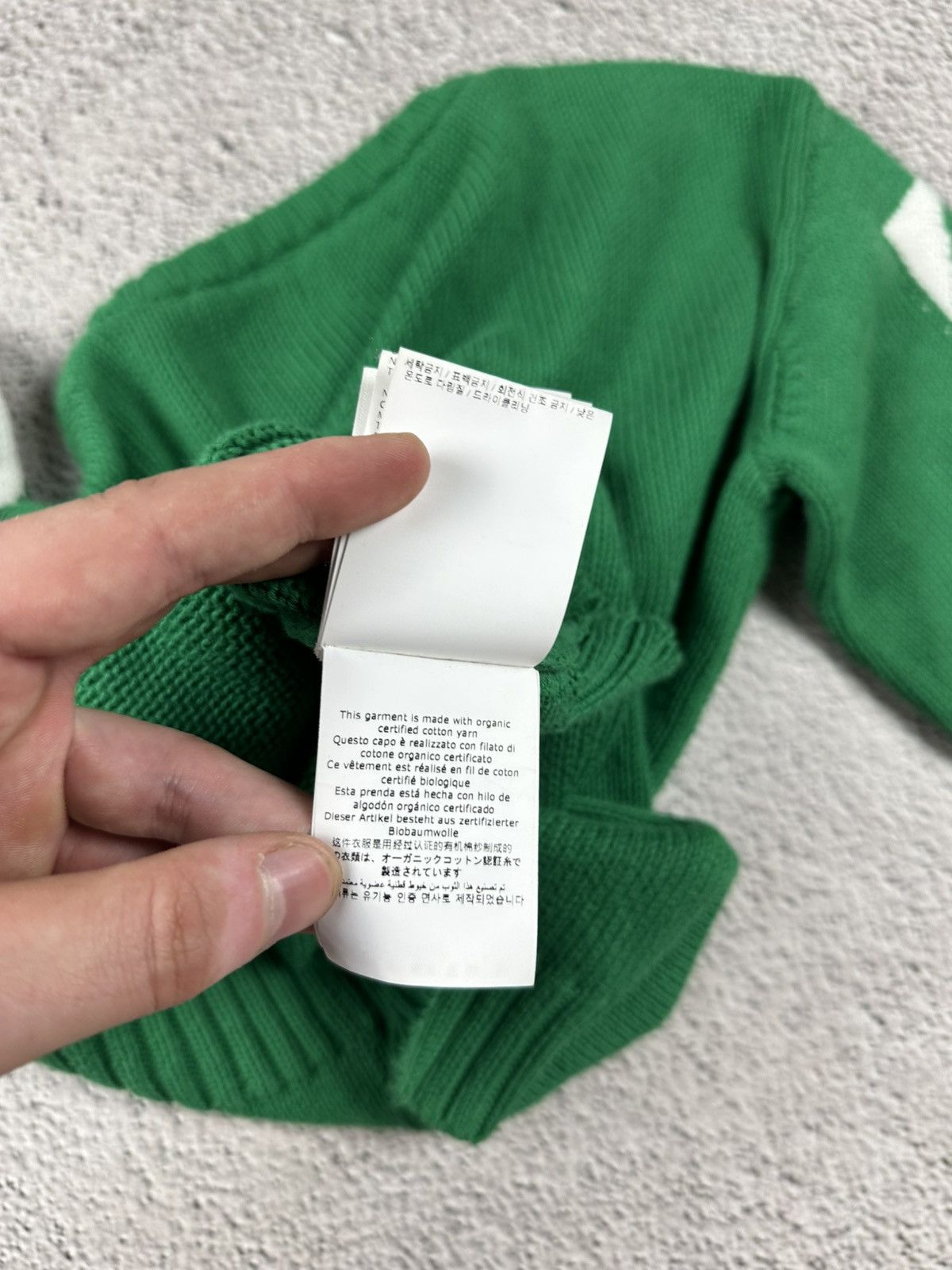 Off-White Off-White Kids Green Helvetica Sweater Y2K Size US XS / EU 42 / 0 - 14 Thumbnail