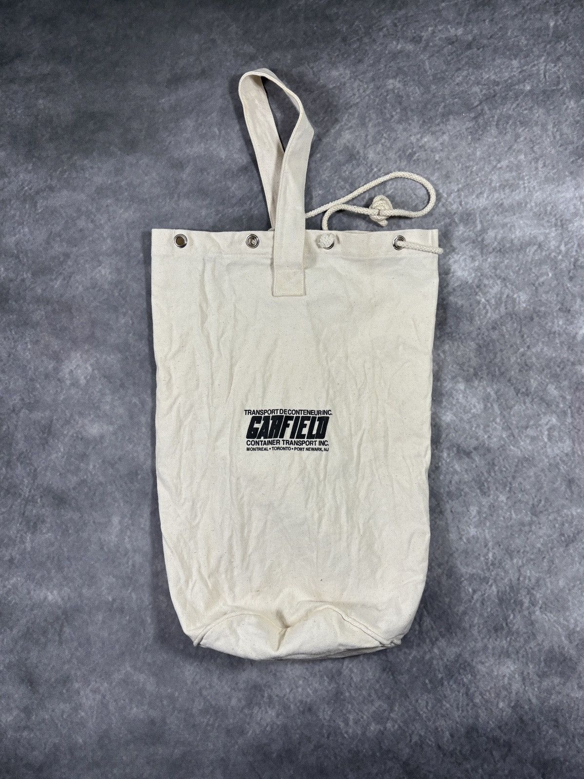 Vintage Vintage Canvas Sling Bag Natural Laundry Tote Messenger Side Size ONE SIZE - 4 Thumbnail