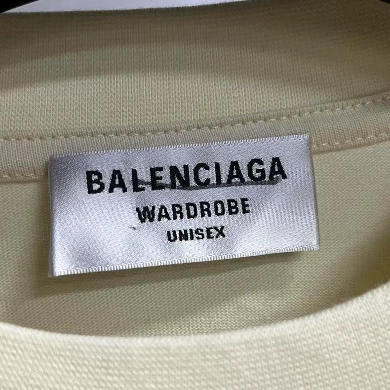 Balenciaga Balenciaga White label beige letter print round neck short Size US M / EU 48-50 / 2 - 3 Thumbnail