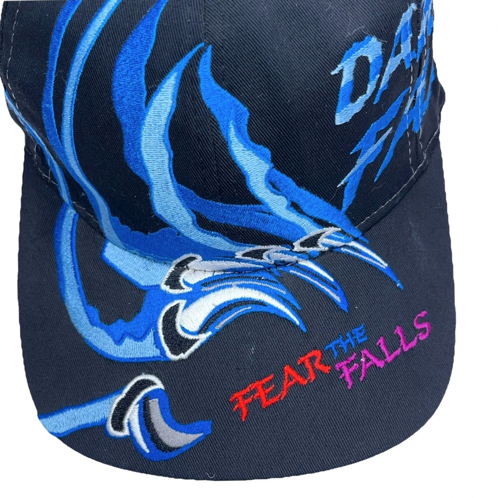 Gloverall VINTAGE Dollywood Snapback Hat Cap Big Logo 90s Y2K All Over Daredevil Falls Black Mens Size ONE SIZE - 4 Thumbnail