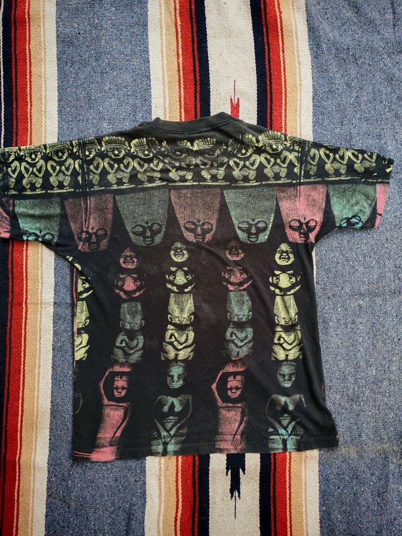 Vintage Vintage 1991 Funk Press Tribal Totem All Over Tee Size US L / EU 52-54 / 3 - 2 Thumbnail