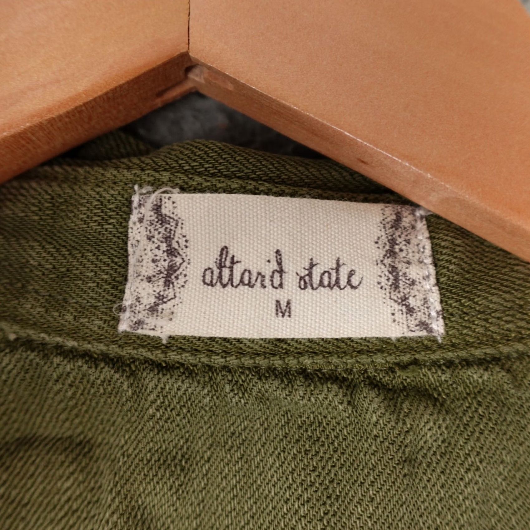 Vintage Altar'd State Jacket Womens M Green Shacket Lyocell Button Up Utility Pockets Fall Spring Winter Basic Jacket Mens Womens Girls Boys Size M / US 6-8 / IT 42-44 - 2 Thumbnail