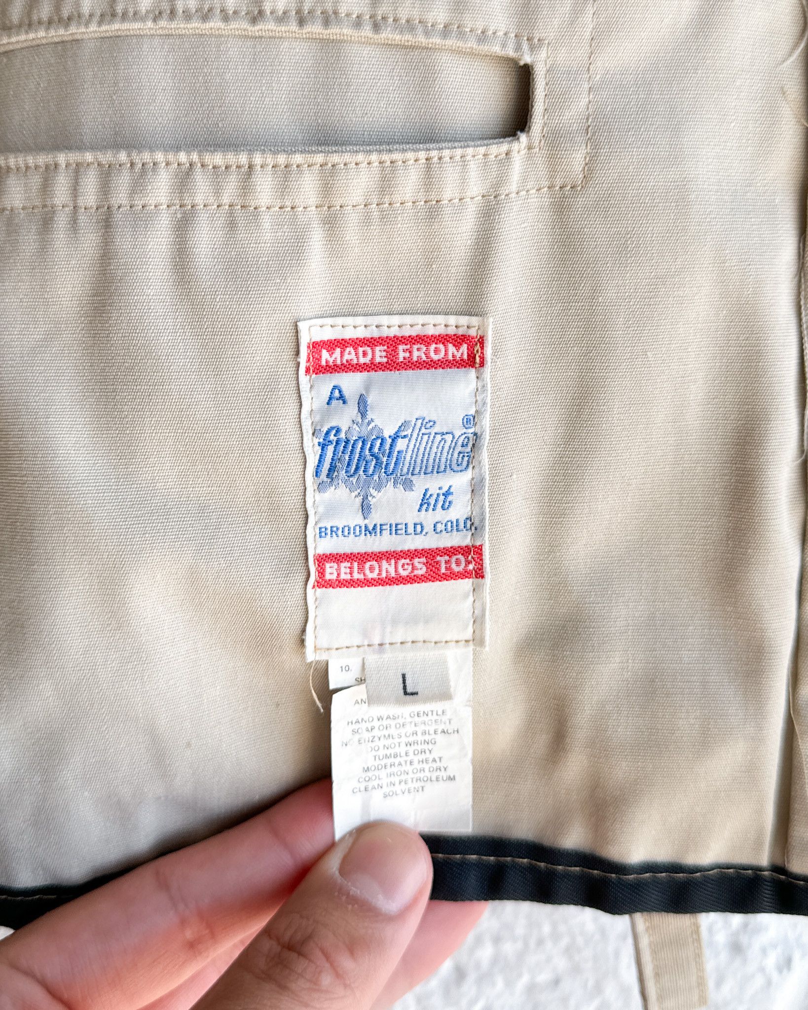 Vintage Vintage 1970s Frostline Kit Utility Vest Men's L Beige Size US L / EU 52-54 / 3 - 4 Thumbnail