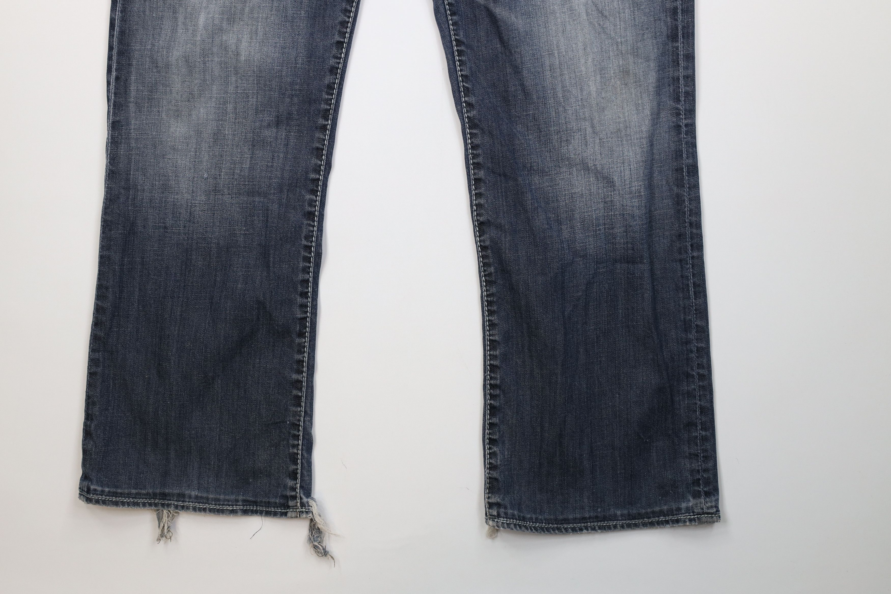 Vintage Buckle BKE Thick Stitch Tyler Bootcut Wide Leg Denim Jeans Size US 34 / EU 50 - 5 Thumbnail