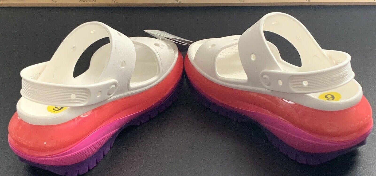 Crocs Crocs Mega Crush Unisex Sandal Platform White Pink Purple Size US 9 / IT 39 - 8 Thumbnail
