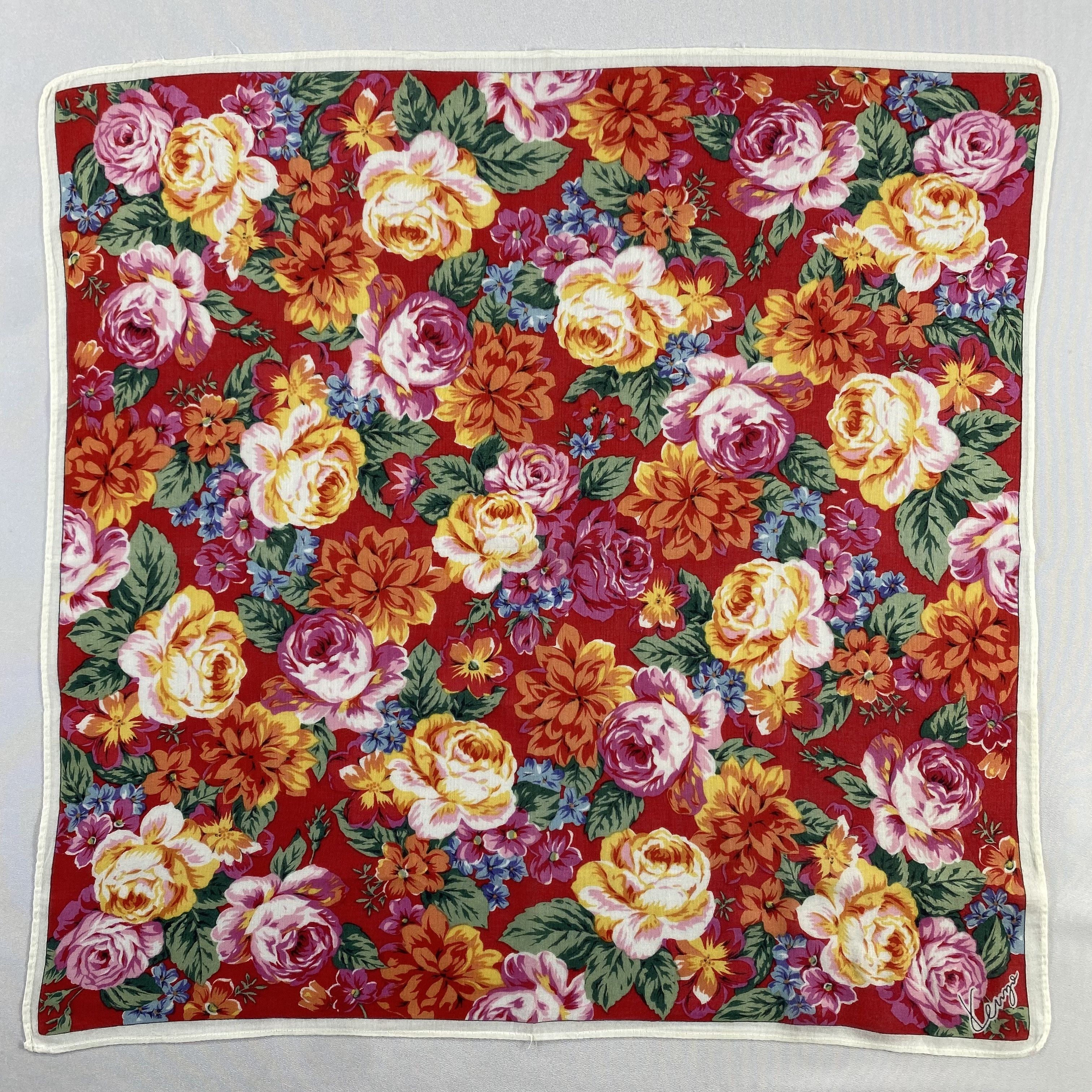 Kenzo × Vintage Kenzo Handkerchief / Neckerchief / Bandana-P1031 Size ONE SIZE - 1 Thumbnail
